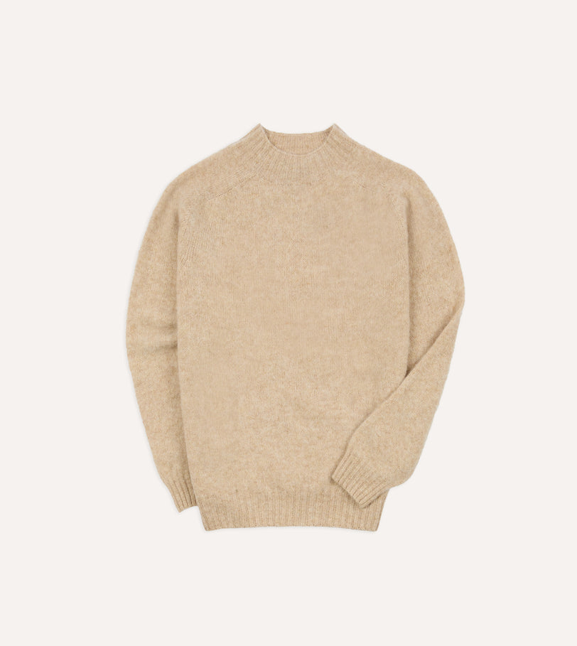 Navy Heavyweight Mock Neck Jumper