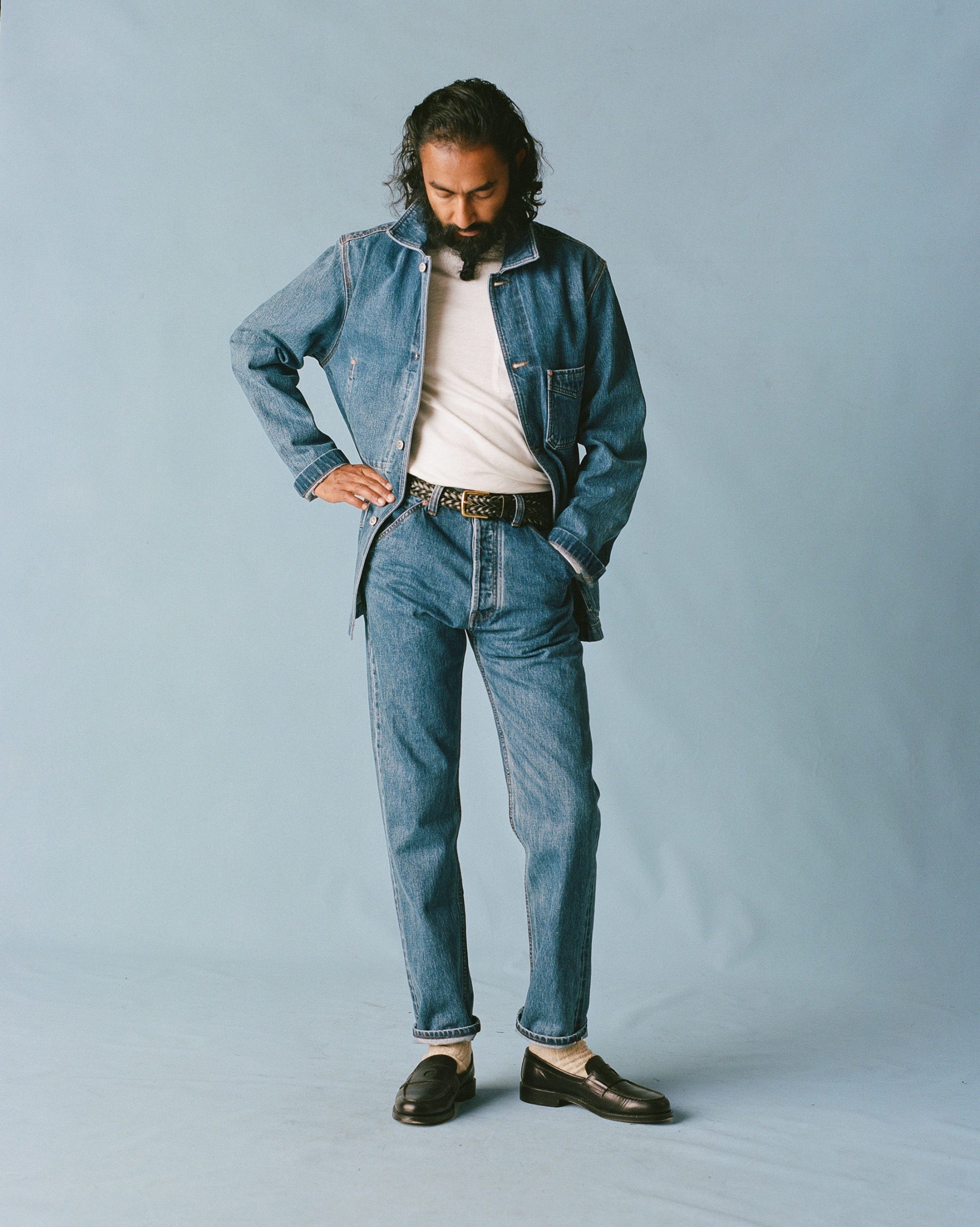 Black Plaited Bridle Leather Belt with Brass Buckle - Image 5