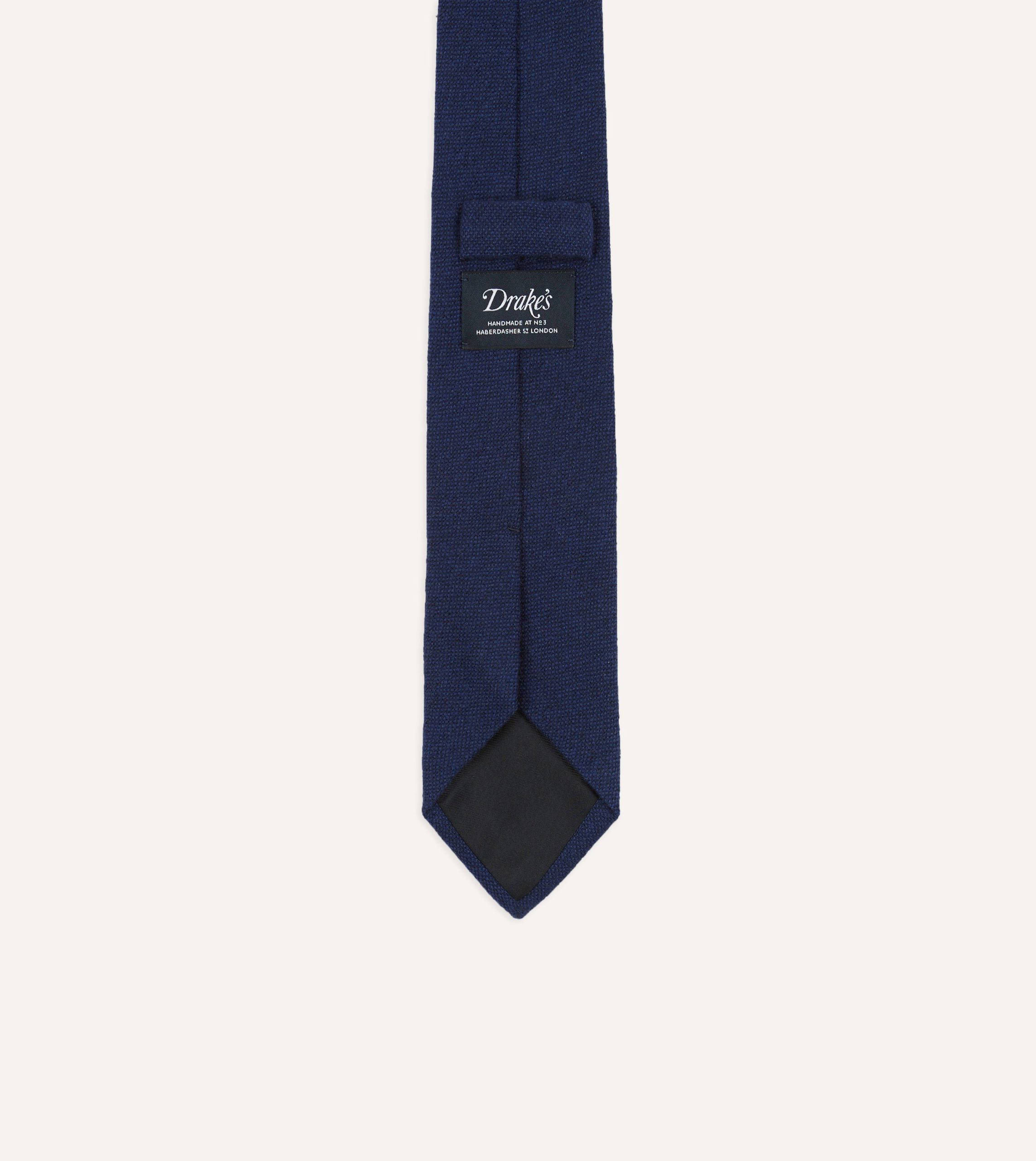 Indigo Pure Cashmere Solid Tipped Tie - Image 3