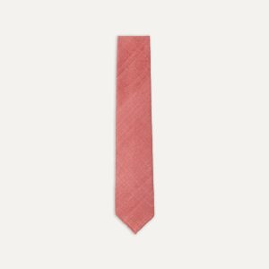 Pink Tussah Hand Rolled Silk Tie