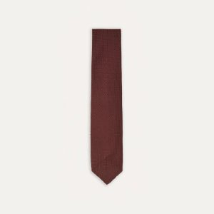 Wine Hand rolled Large Knot Grenadine Tie
