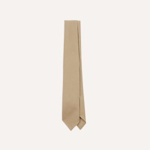 Camel Super Fine Merino Wool Self Tipped Tie