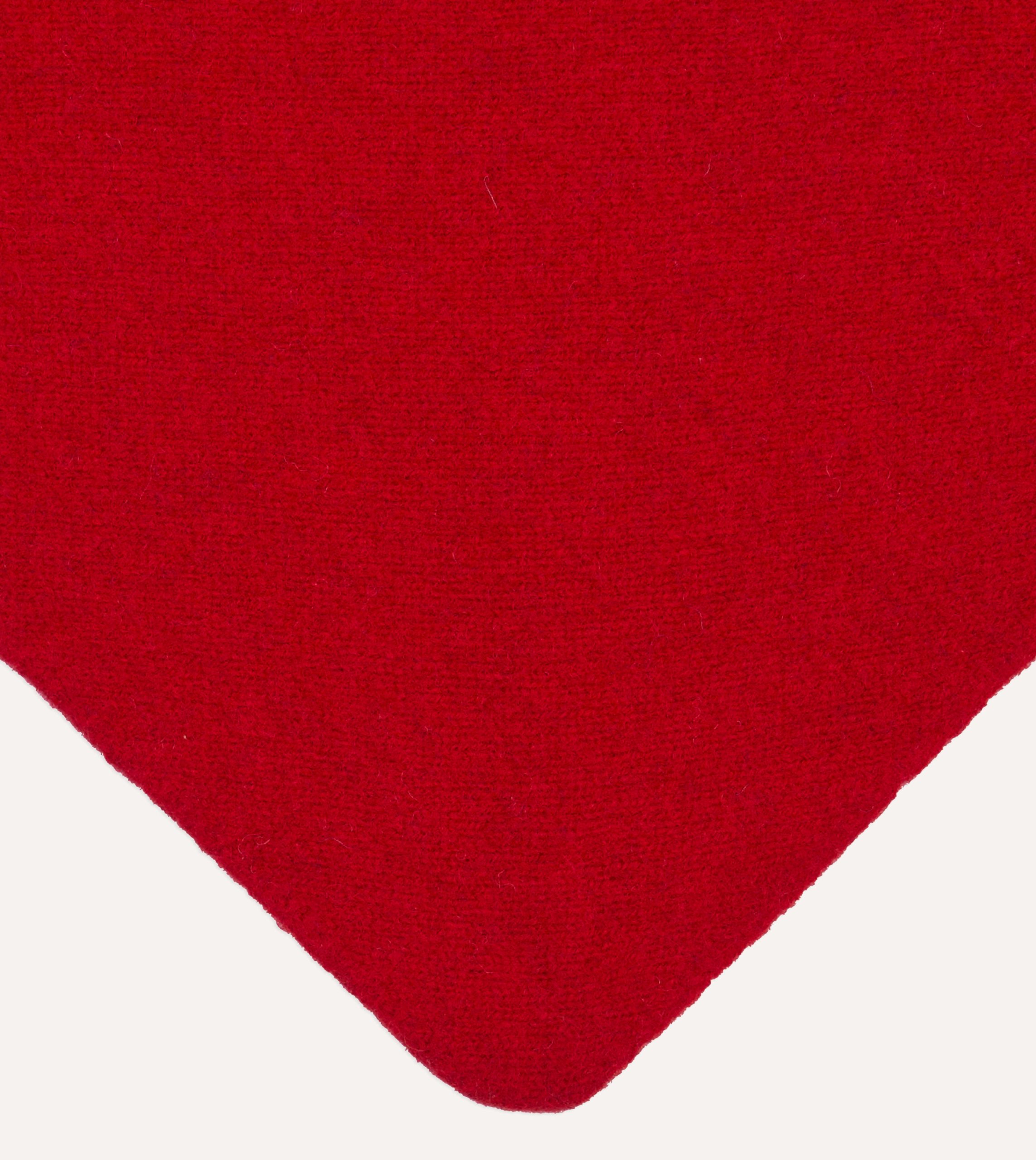 Red Lambswool Triangle Neck Scarf - Image 3