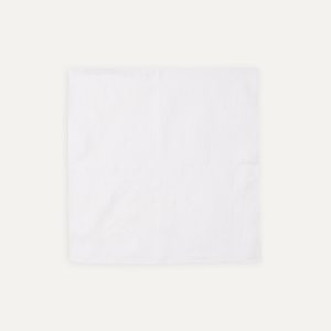 White Linen Pocket Square
