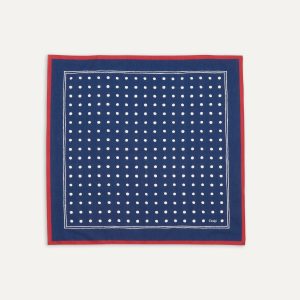 Navy Polka Dot Print Bandana