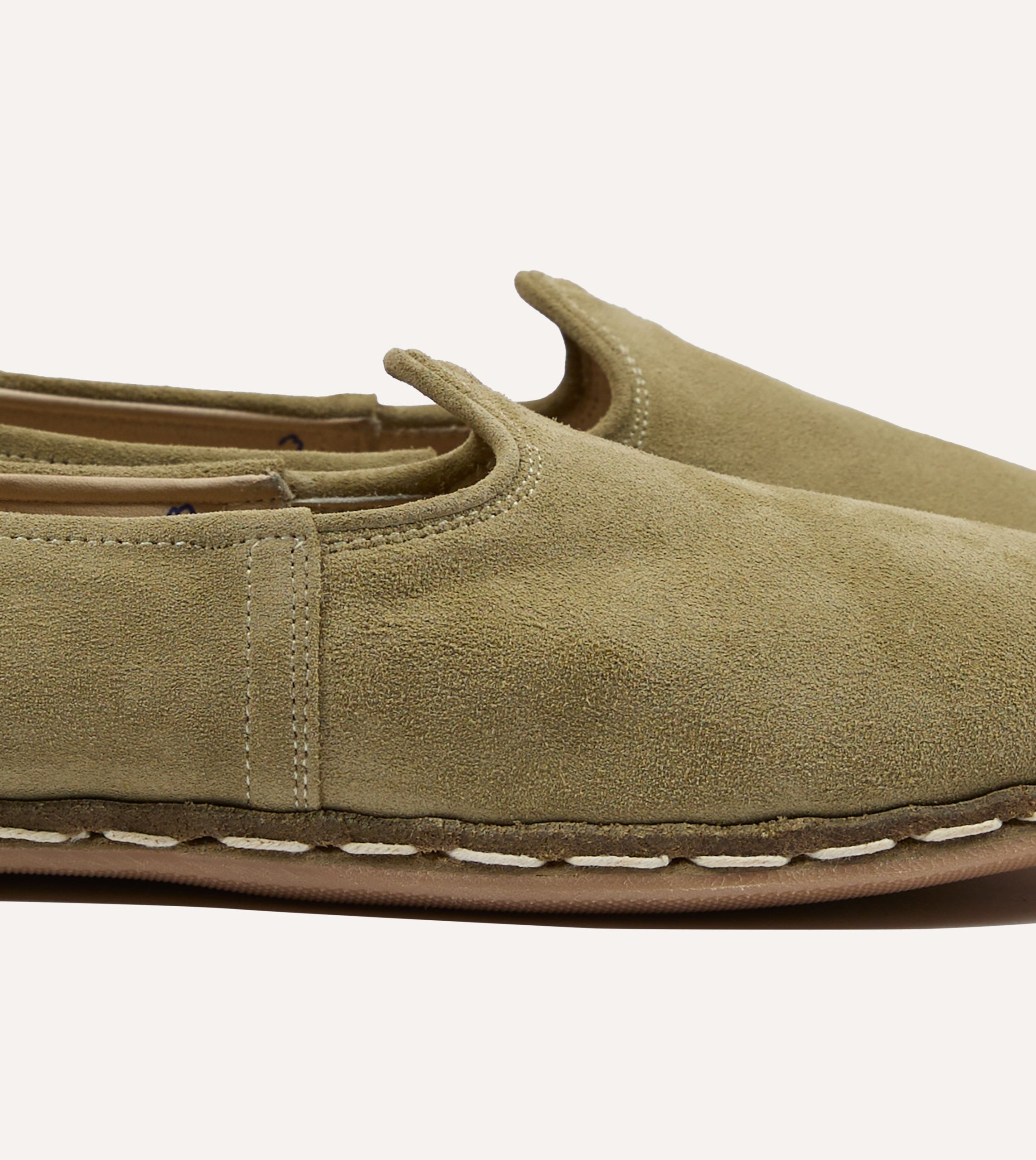 Sabah Olio Olive Suede Shoes - Image 3
