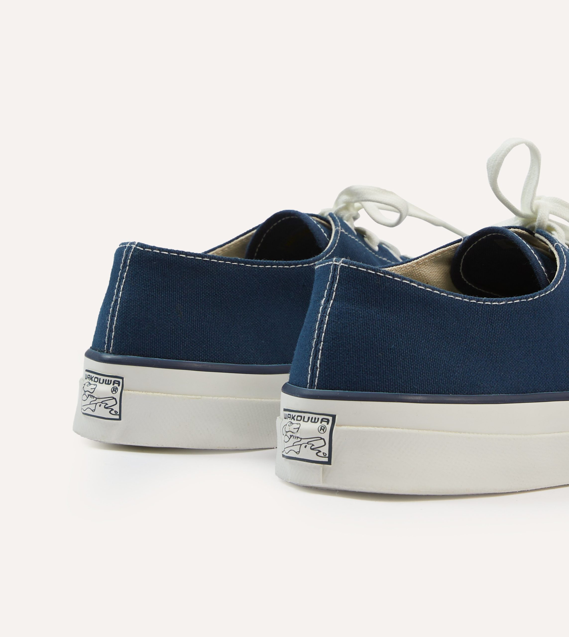 Wakouwa by Anatomica Navy Cotton Canvas Oxford Trainers - Image 5