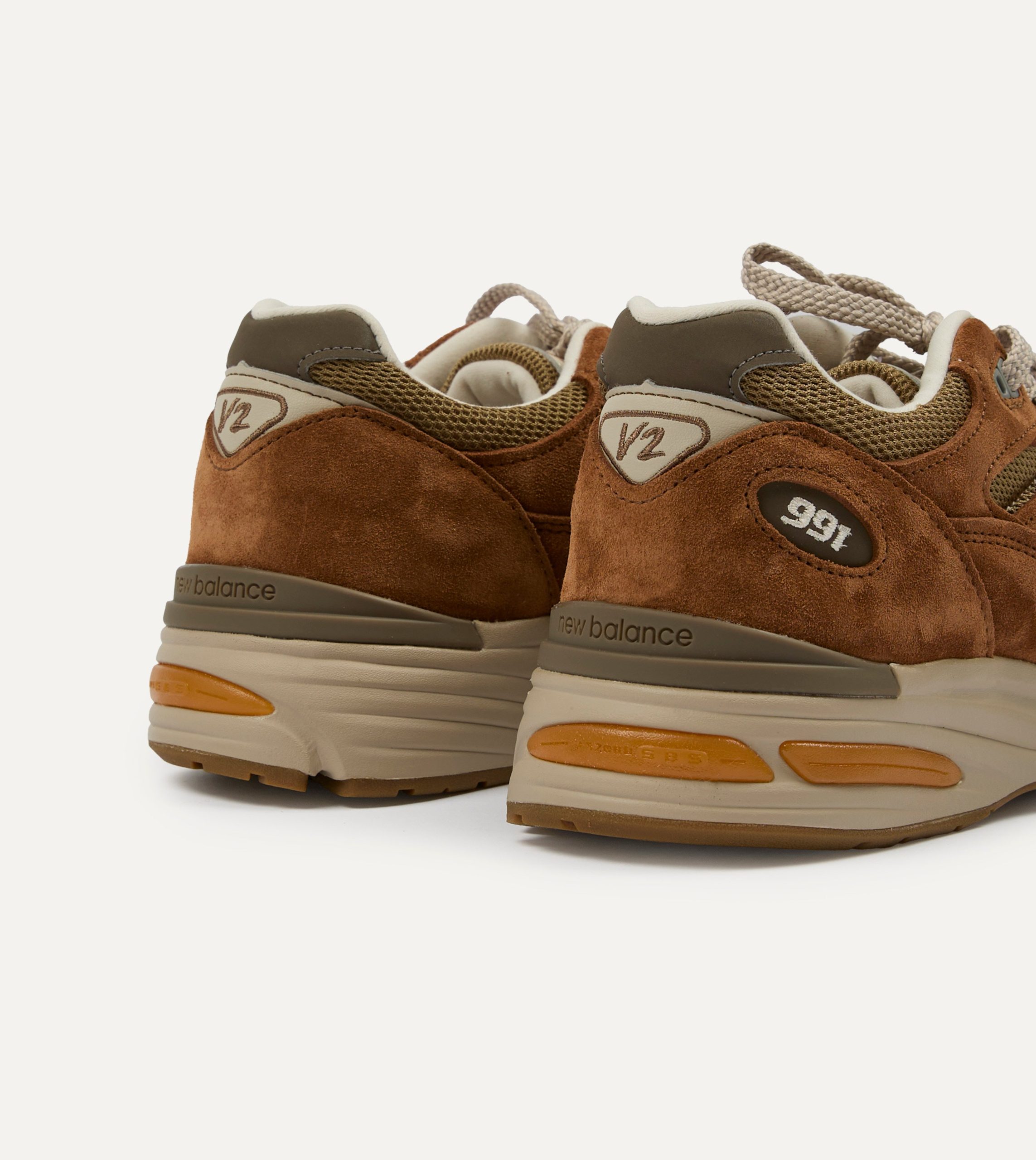 New Balance 'Iconic Influences' Caramel Caf?? Made in UK 991v2 Trainers - Image 5