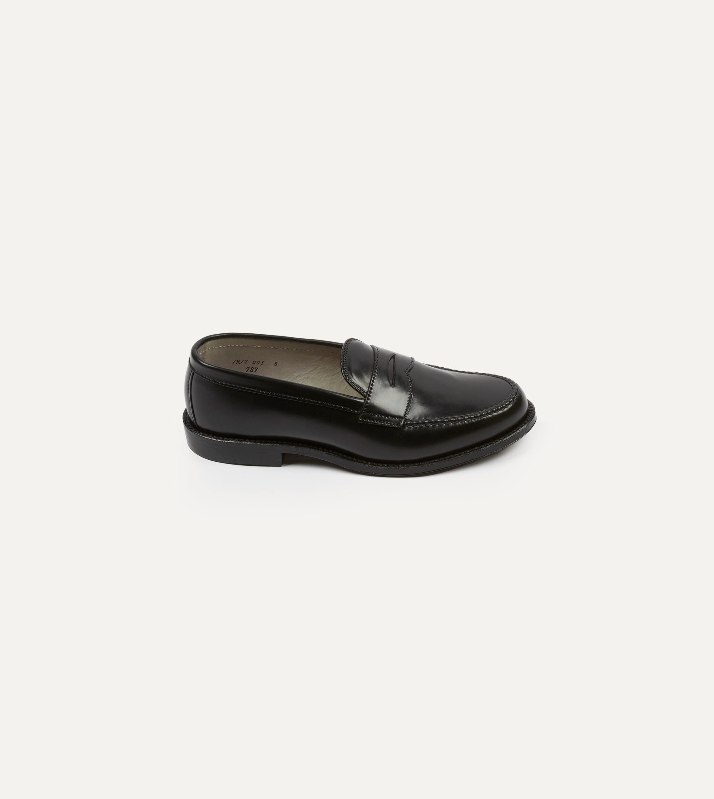 Alden Black Cordovan Handsewn Leisure Loafer - Image 6