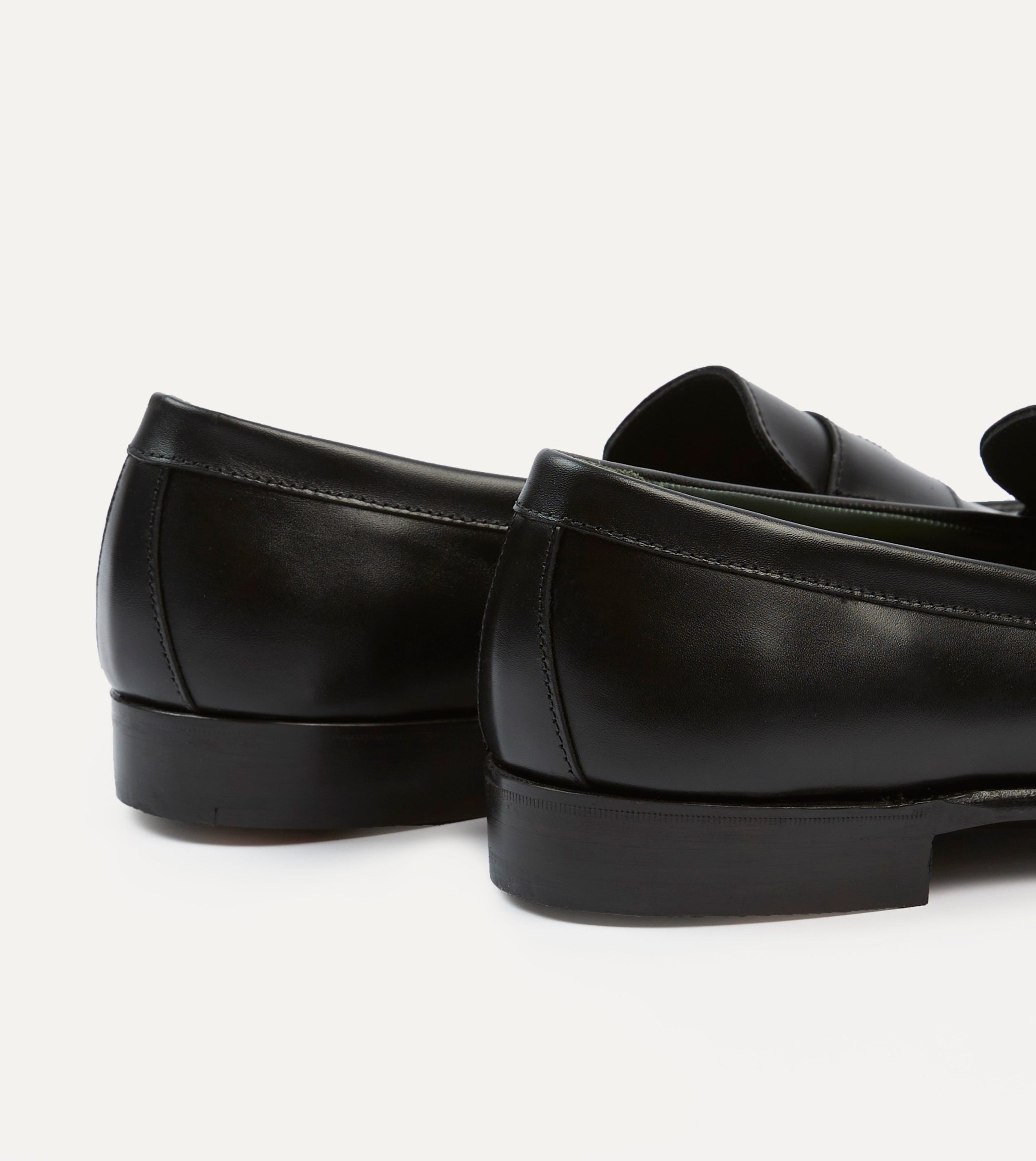 Black Calf Leather Charles Mk II Goodyear Welted Penny Loafer - Image 5
