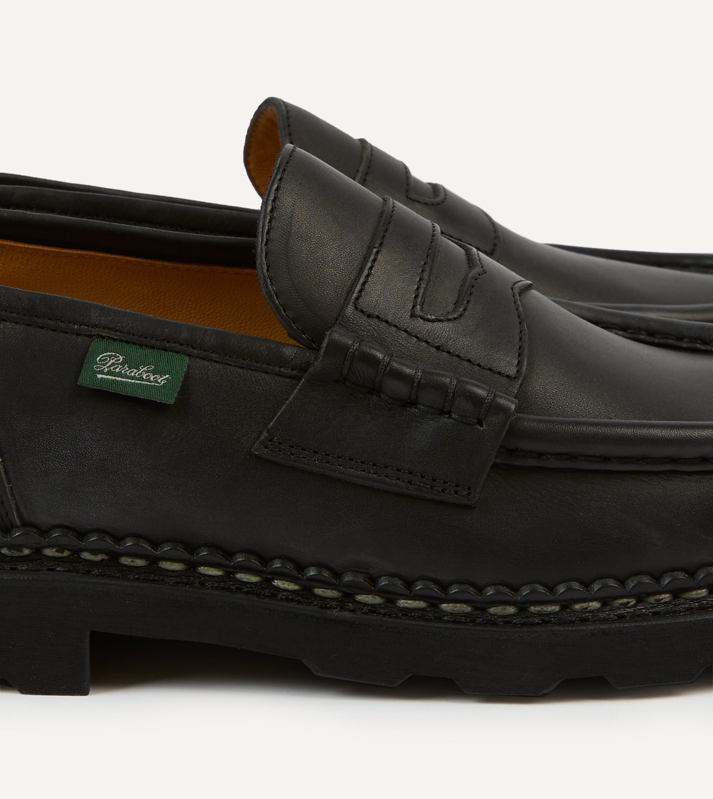 Paraboot Reims Black Leather Loafer - Image 3