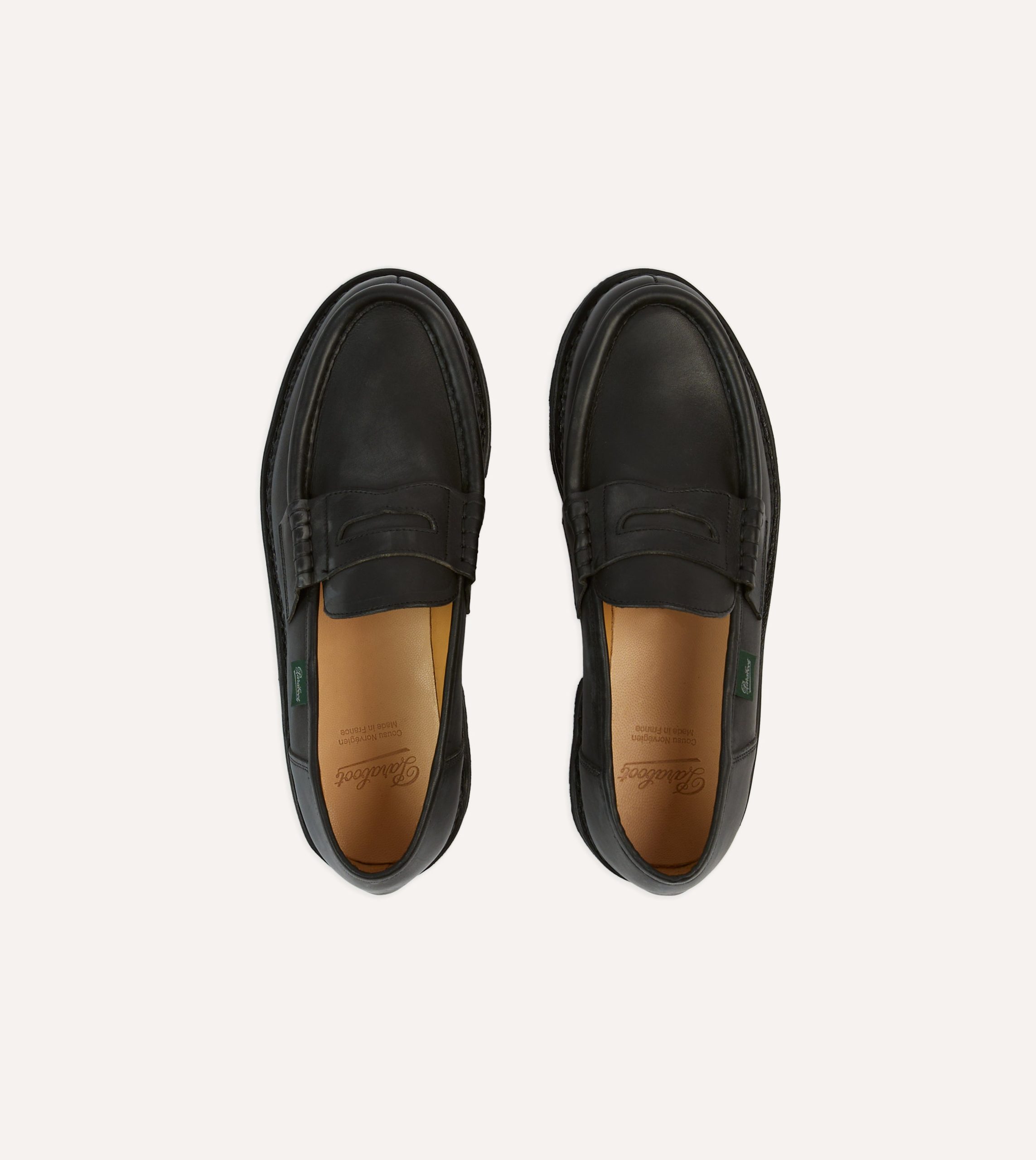 Paraboot Reims Black Leather Loafer - Image 4