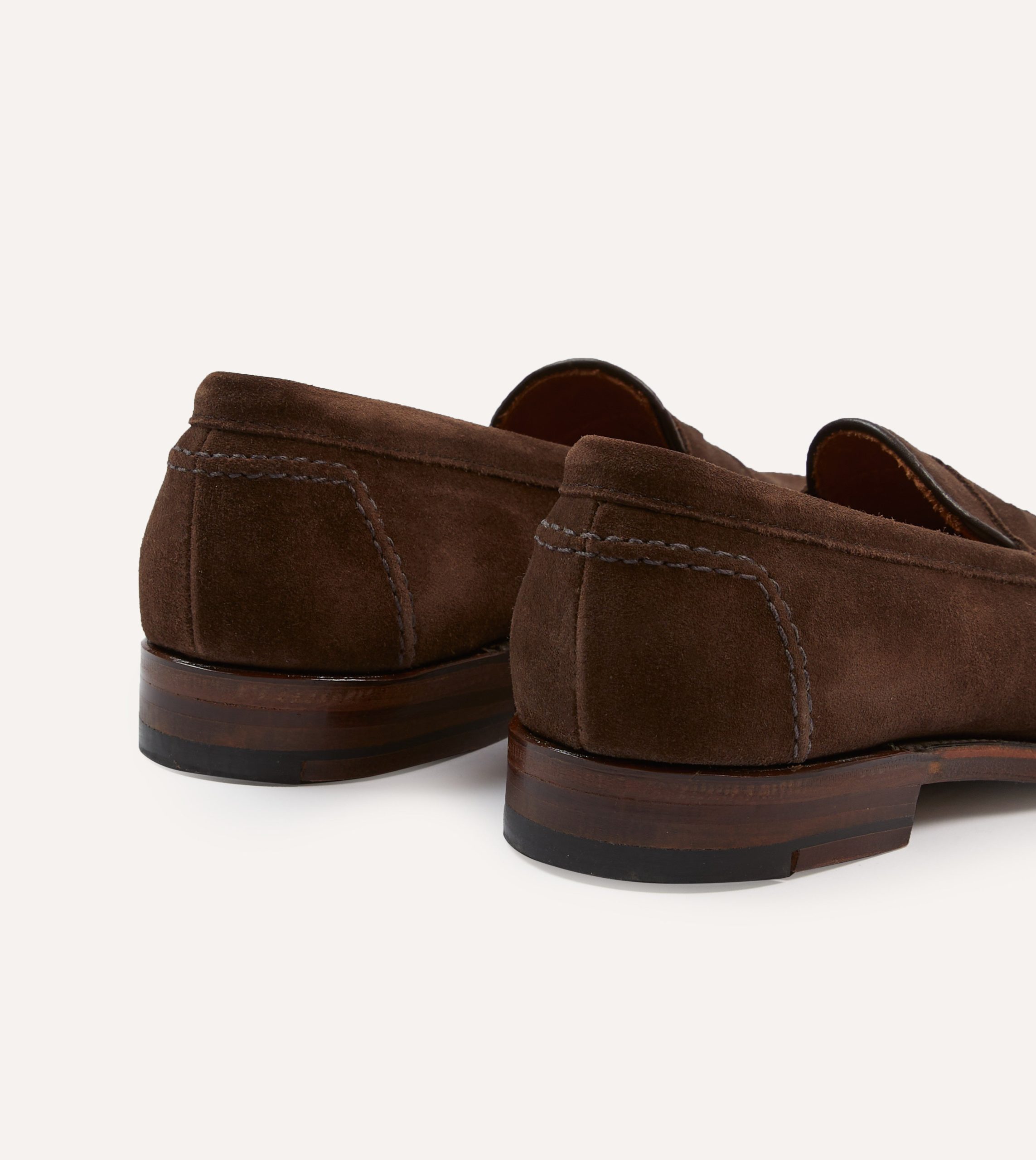 Alden Brown Suede Penny Loafer - Image 4