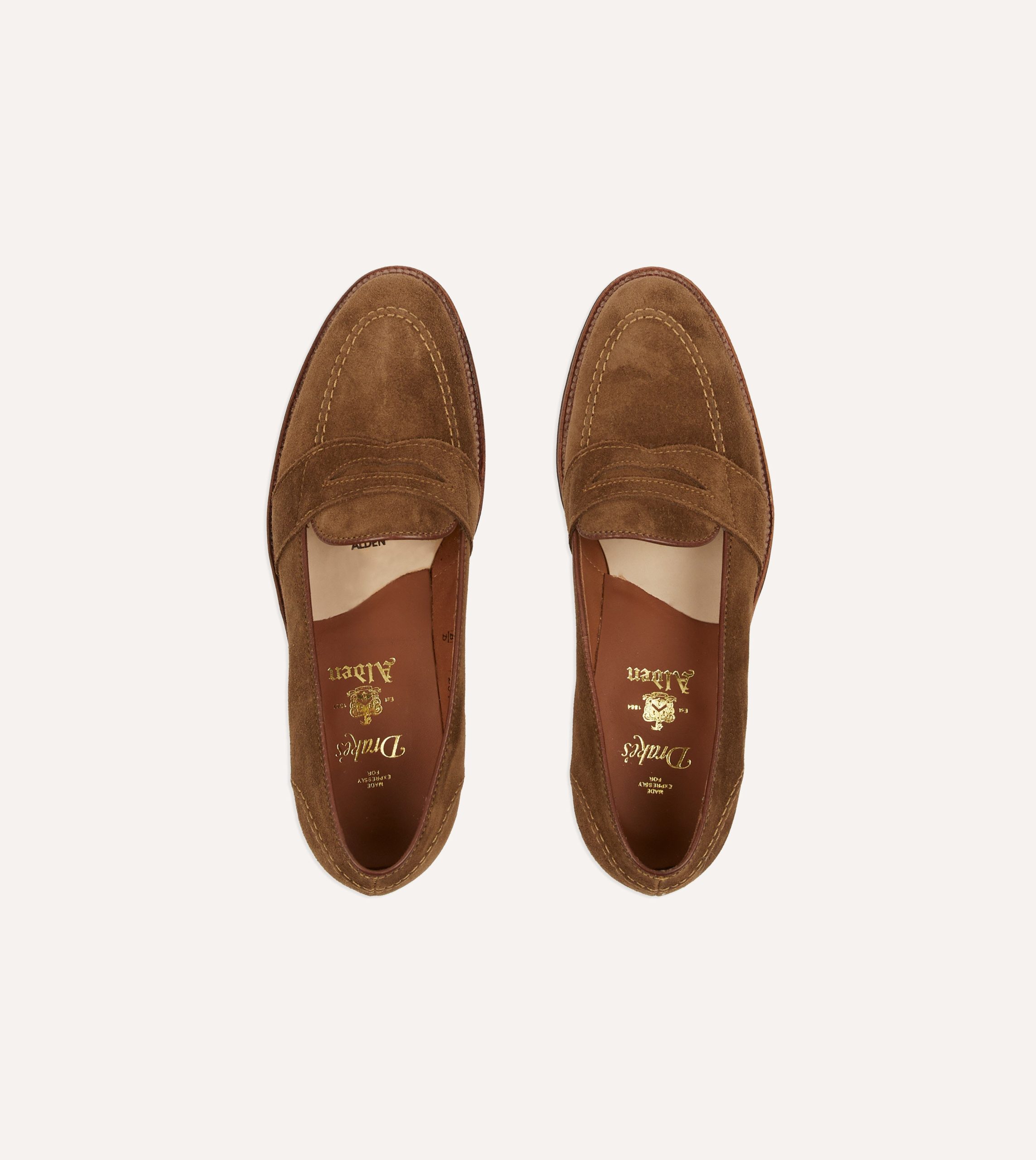 Alden Snuff Suede Full Strap Loafer - Image 4