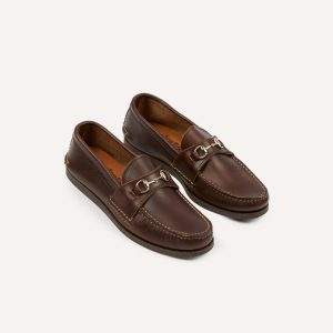 Yuketen Brown Leather Bit Loafer with Camp Sole