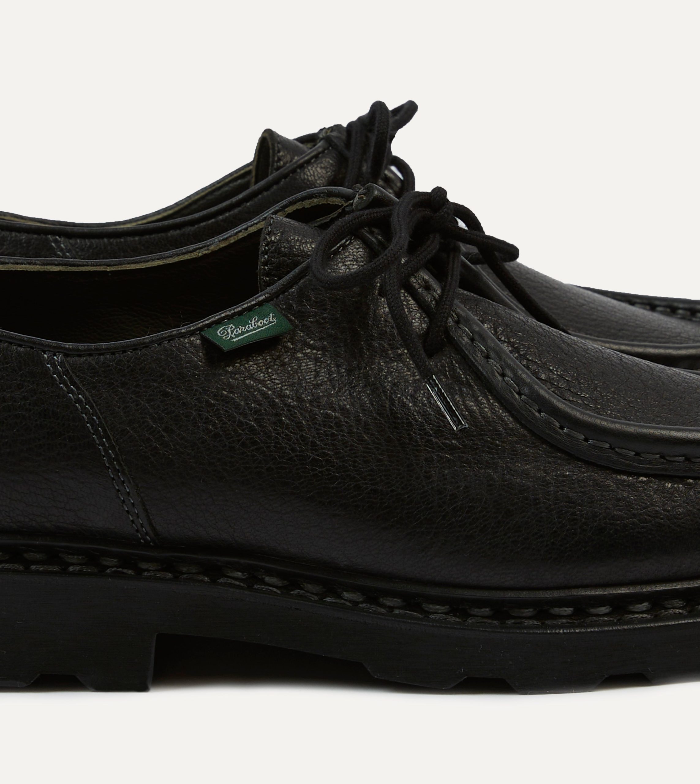 Paraboot Michael Noir Deer Leather Derby Shoe - Image 3