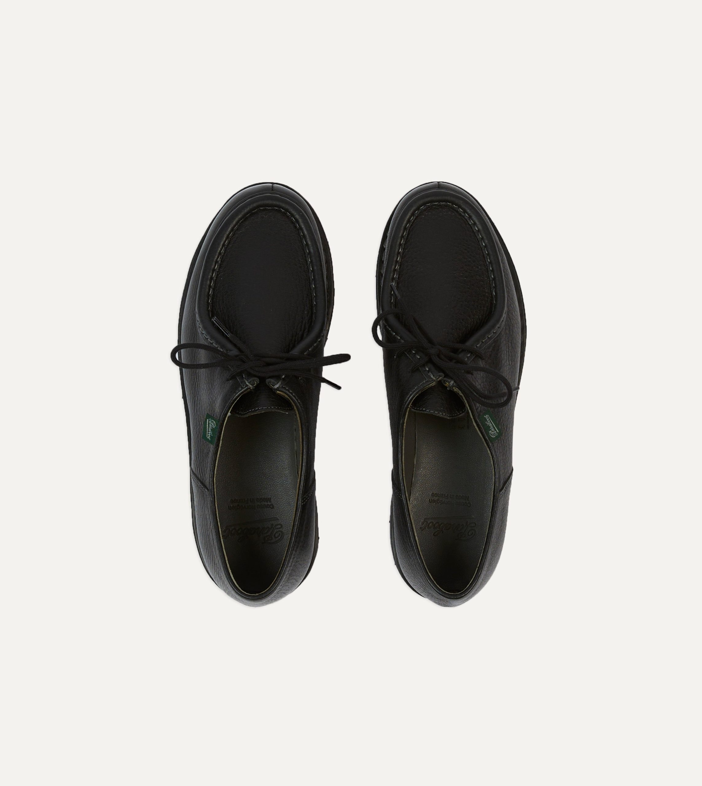 Paraboot Michael Noir Deer Leather Derby Shoe - Image 4