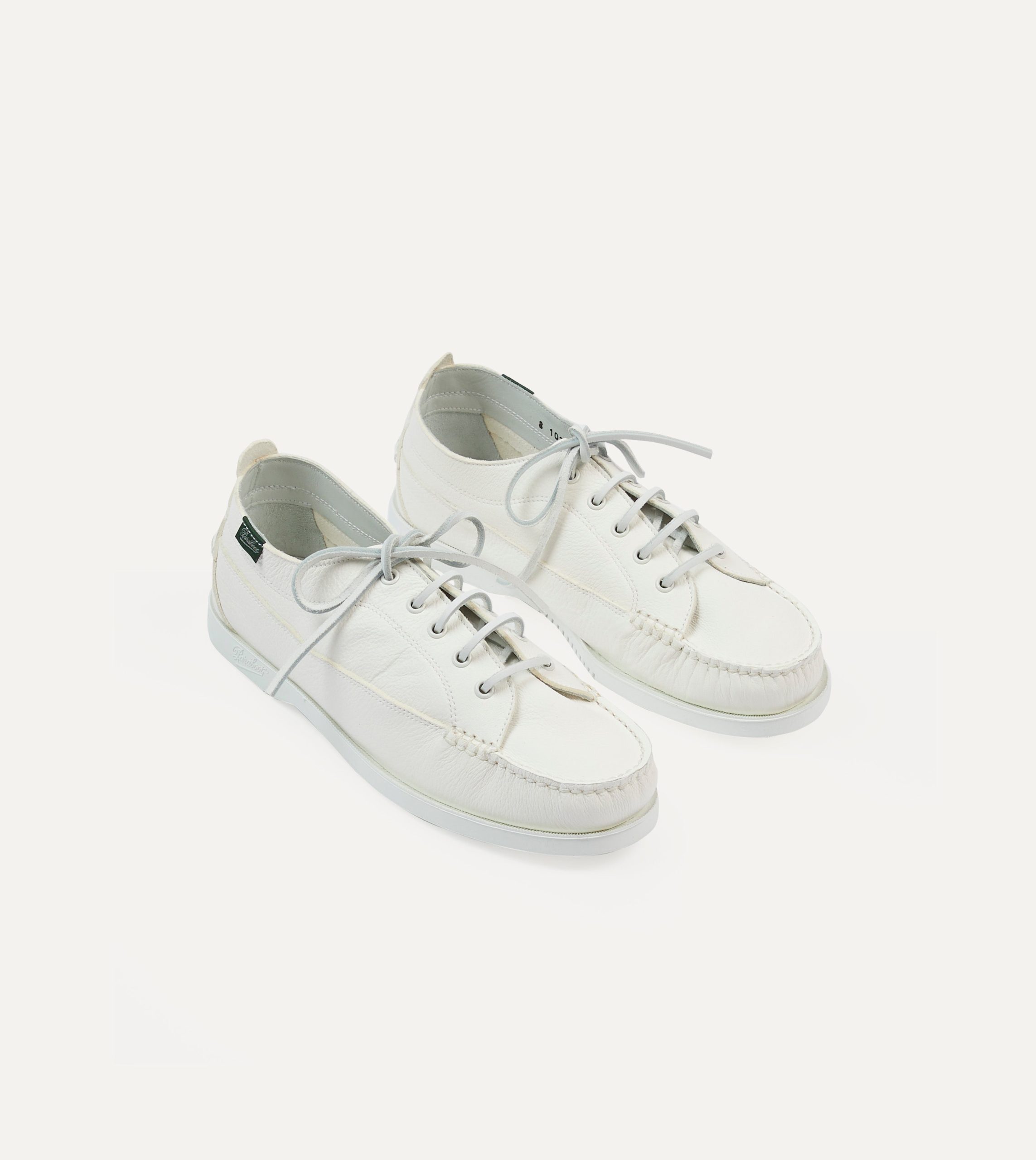 Paraboot Malibu Blanc Deer Leather Boat Shoe