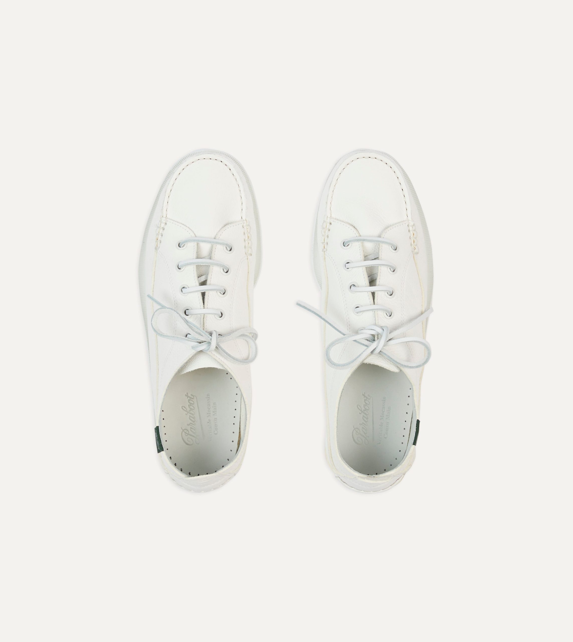 Paraboot Malibu Blanc Deer Leather Boat Shoe - Image 4