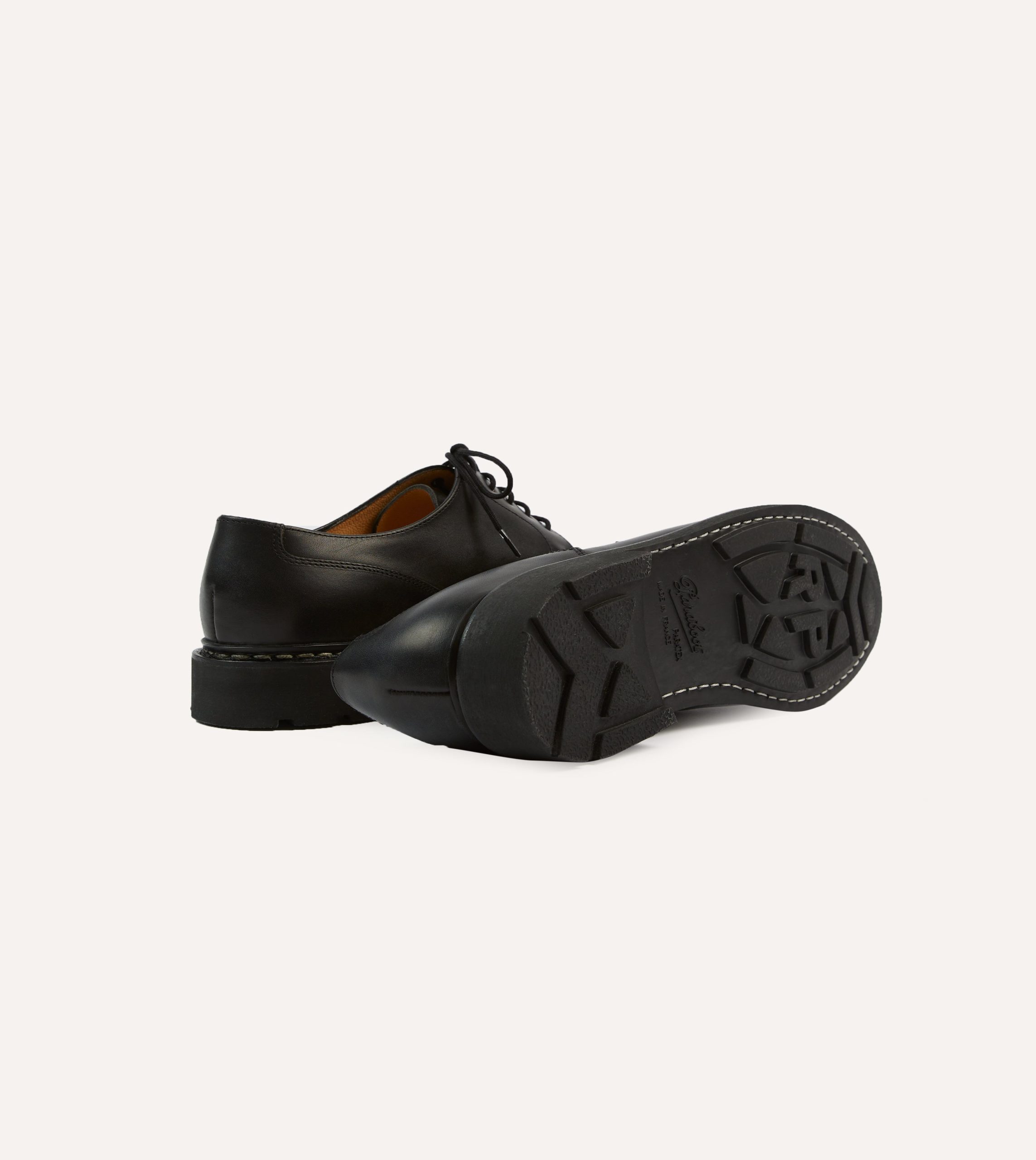Paraboot Chambord Black Leather Derby Shoe - Image 2