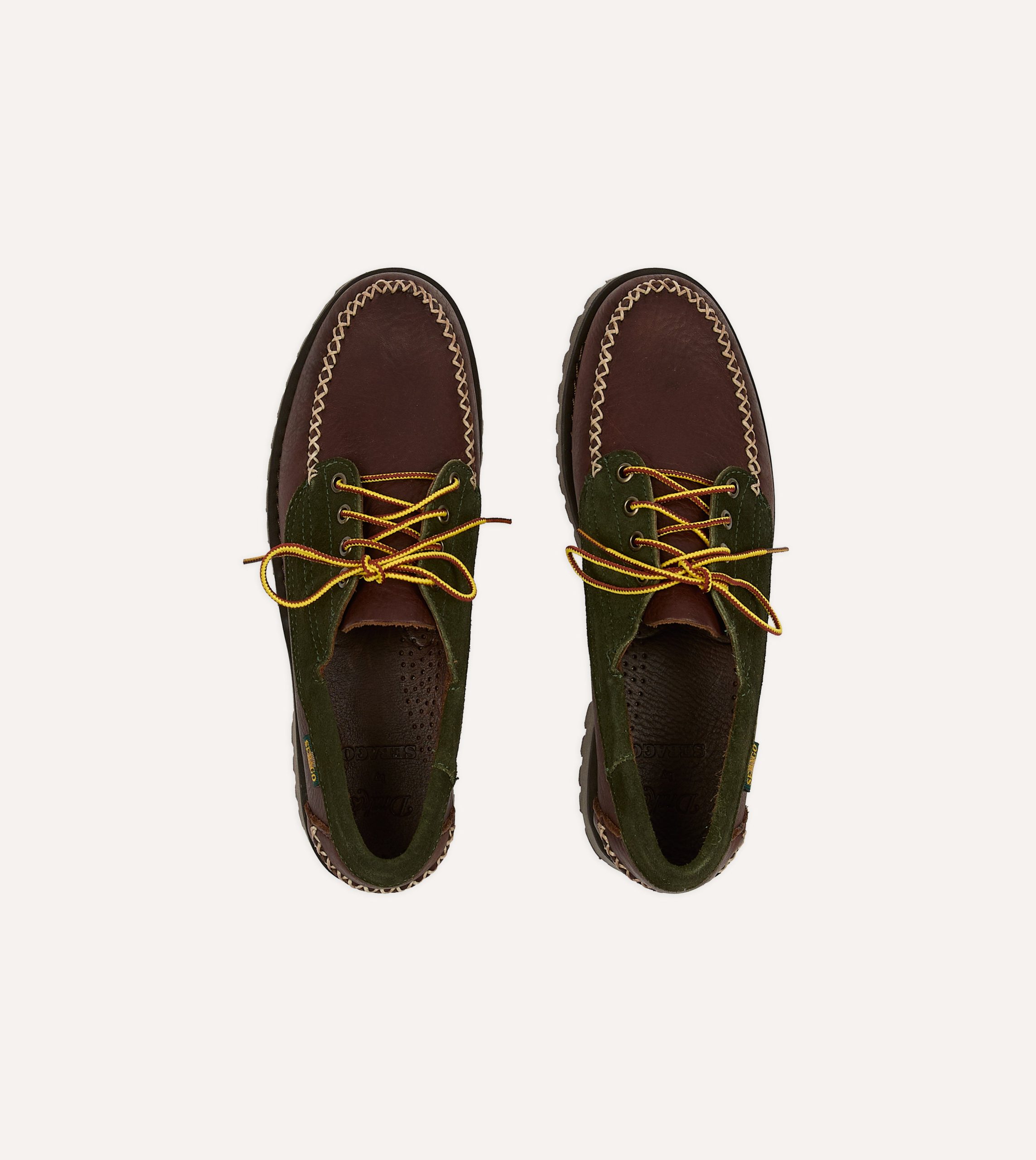 Drake's by Sebago Campsides Askook Patchwork Suede Shoe - Image 4