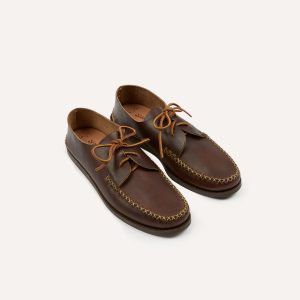 Yuketen Brown Two-Piece Oxford with Camp Sole