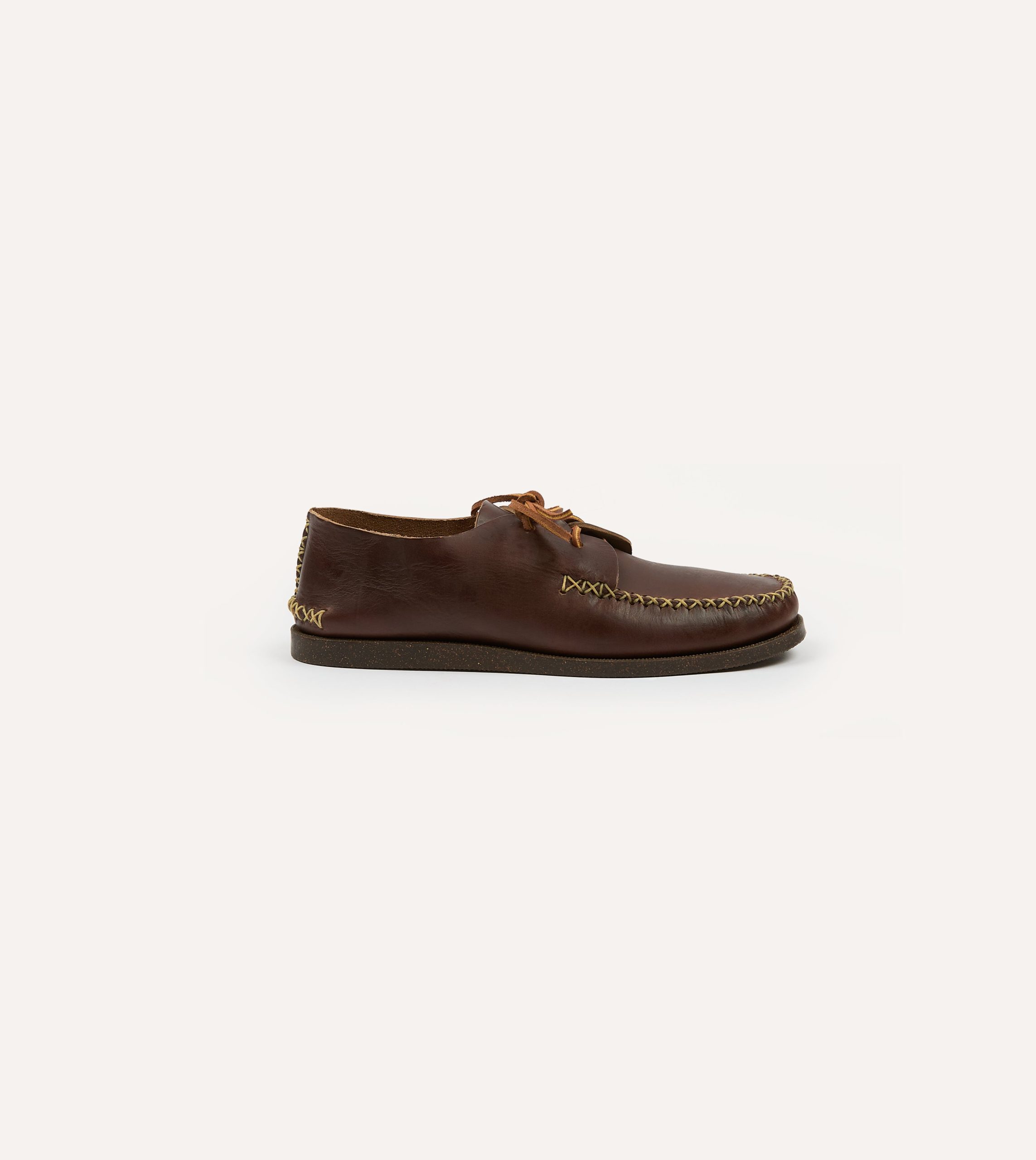 Yuketen Brown Two-Piece Oxford with Camp Sole - Image 6