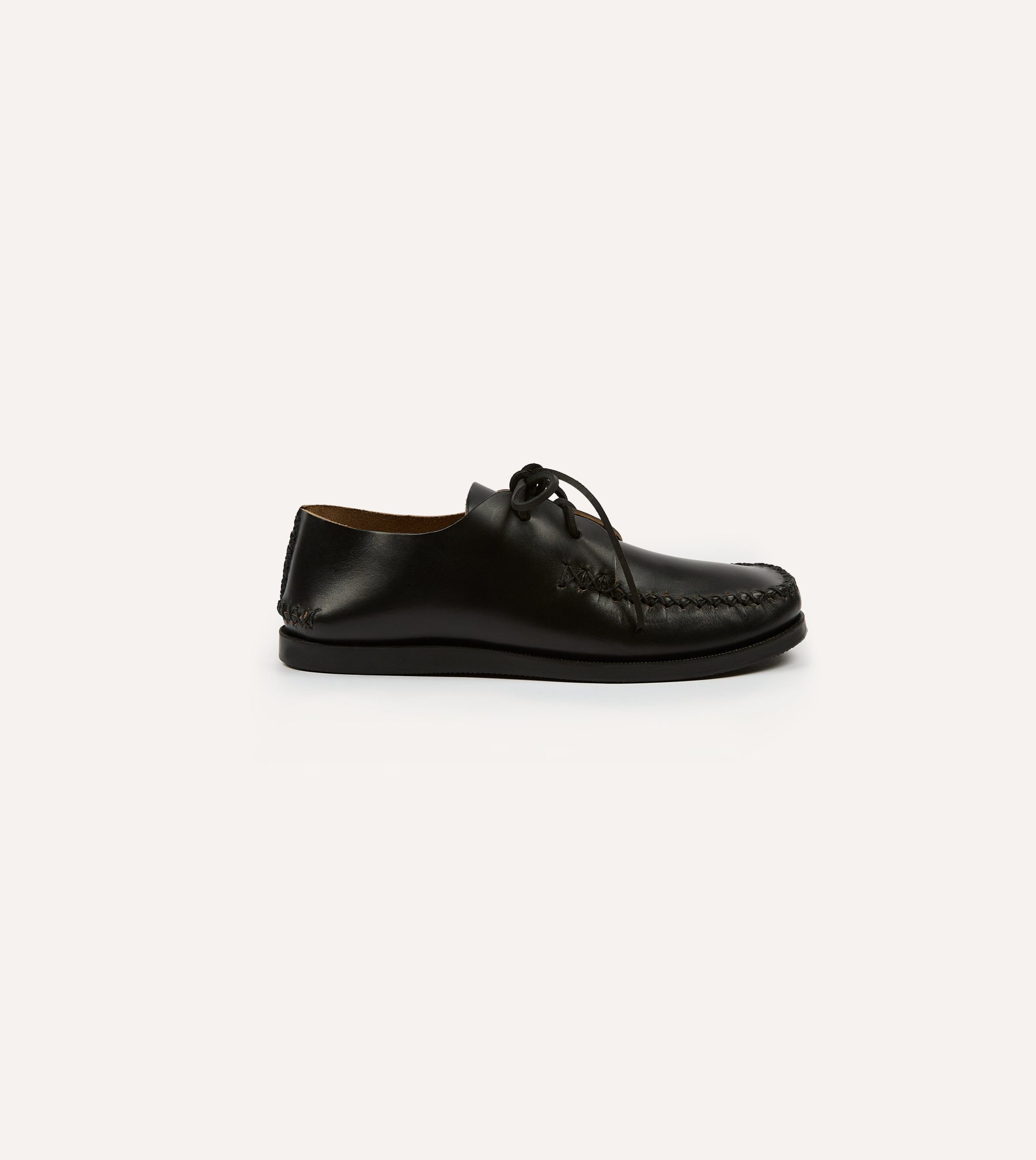 Yuketen Black Two-Piece Oxford with Camp Sole - Image 6