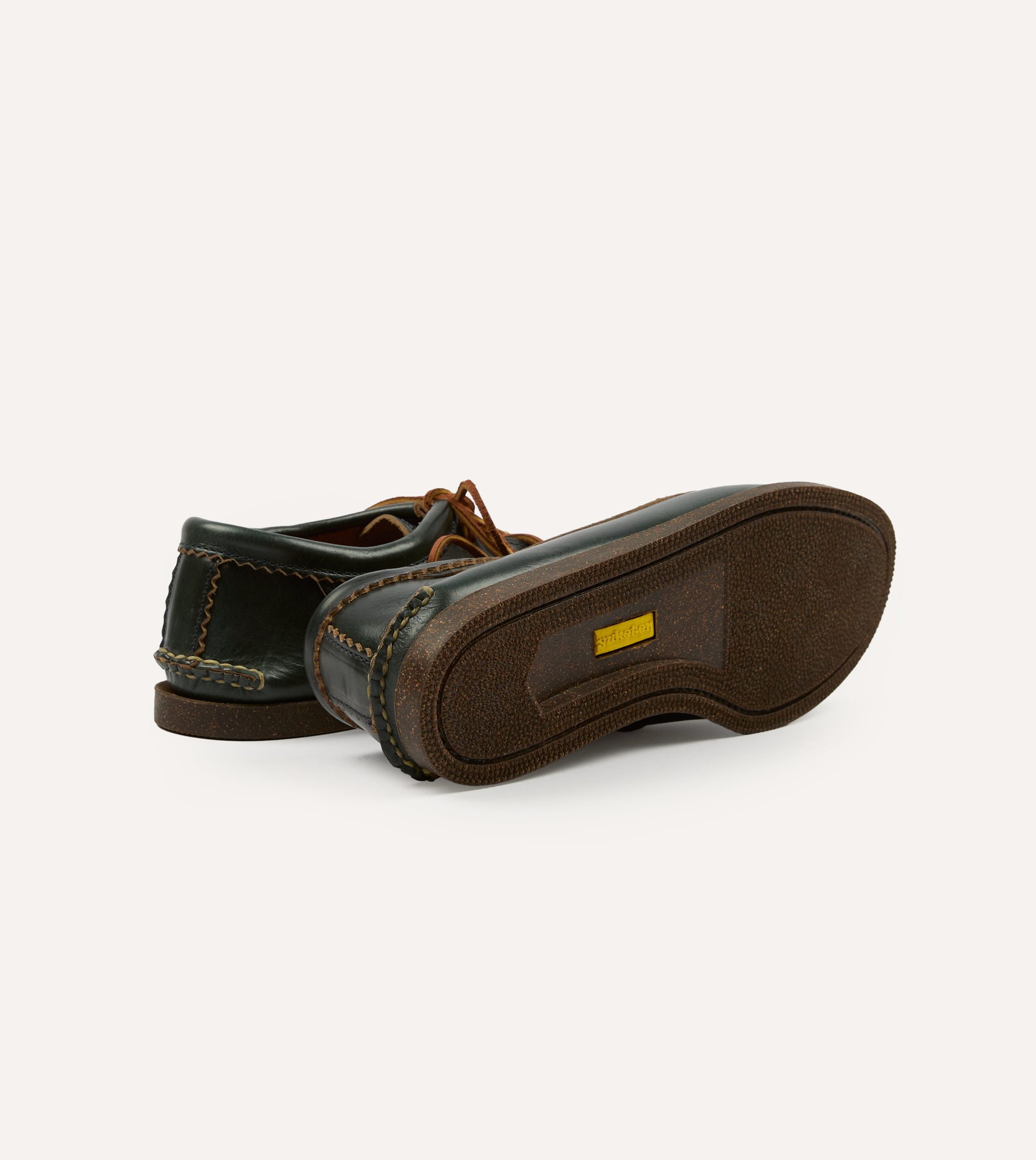 Yuketen Navy Kiltie Blucher with Camp Sole - Image 2