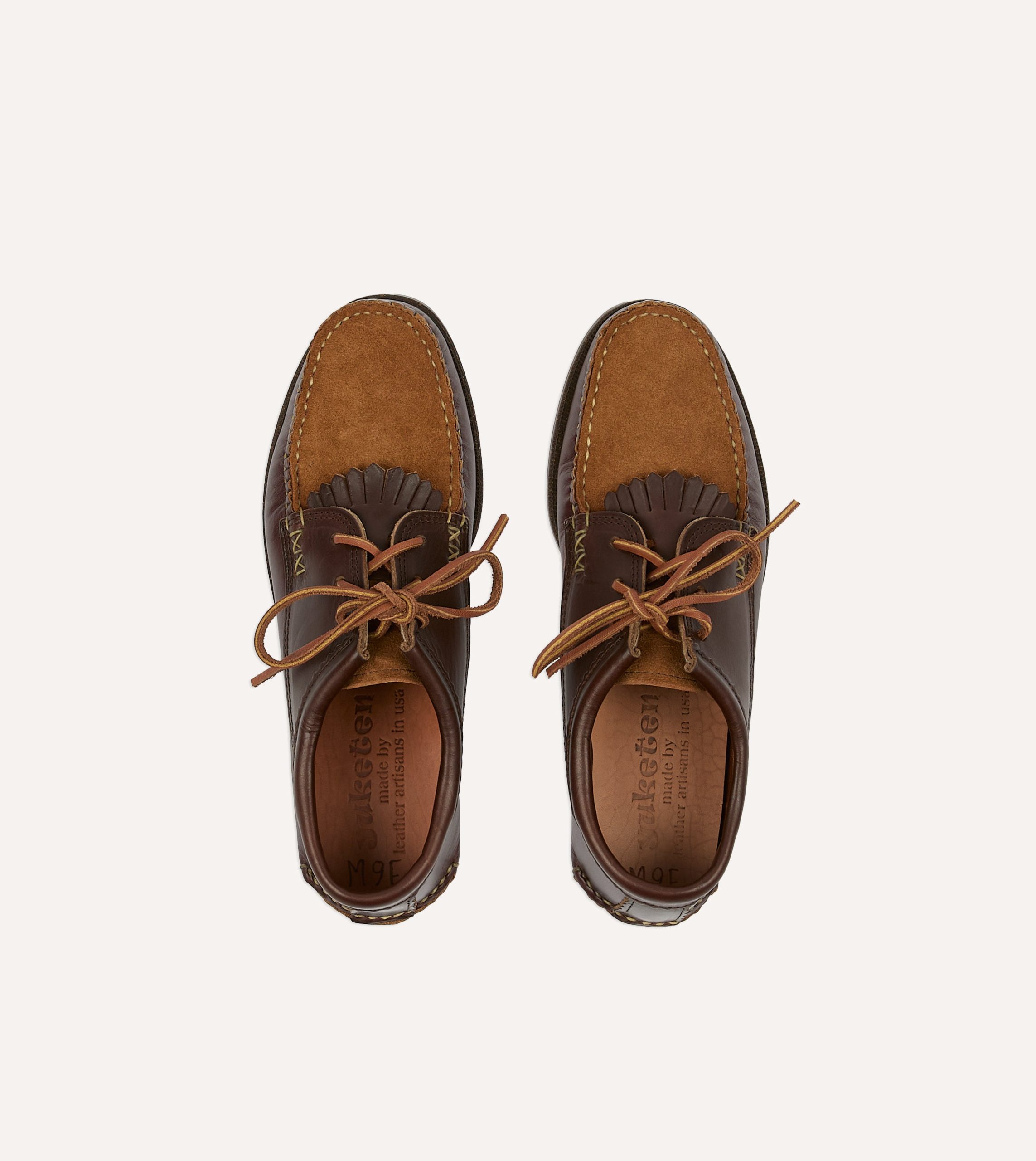 Yuketen Brown Kiltie Blucher with Camp Sole - Image 4