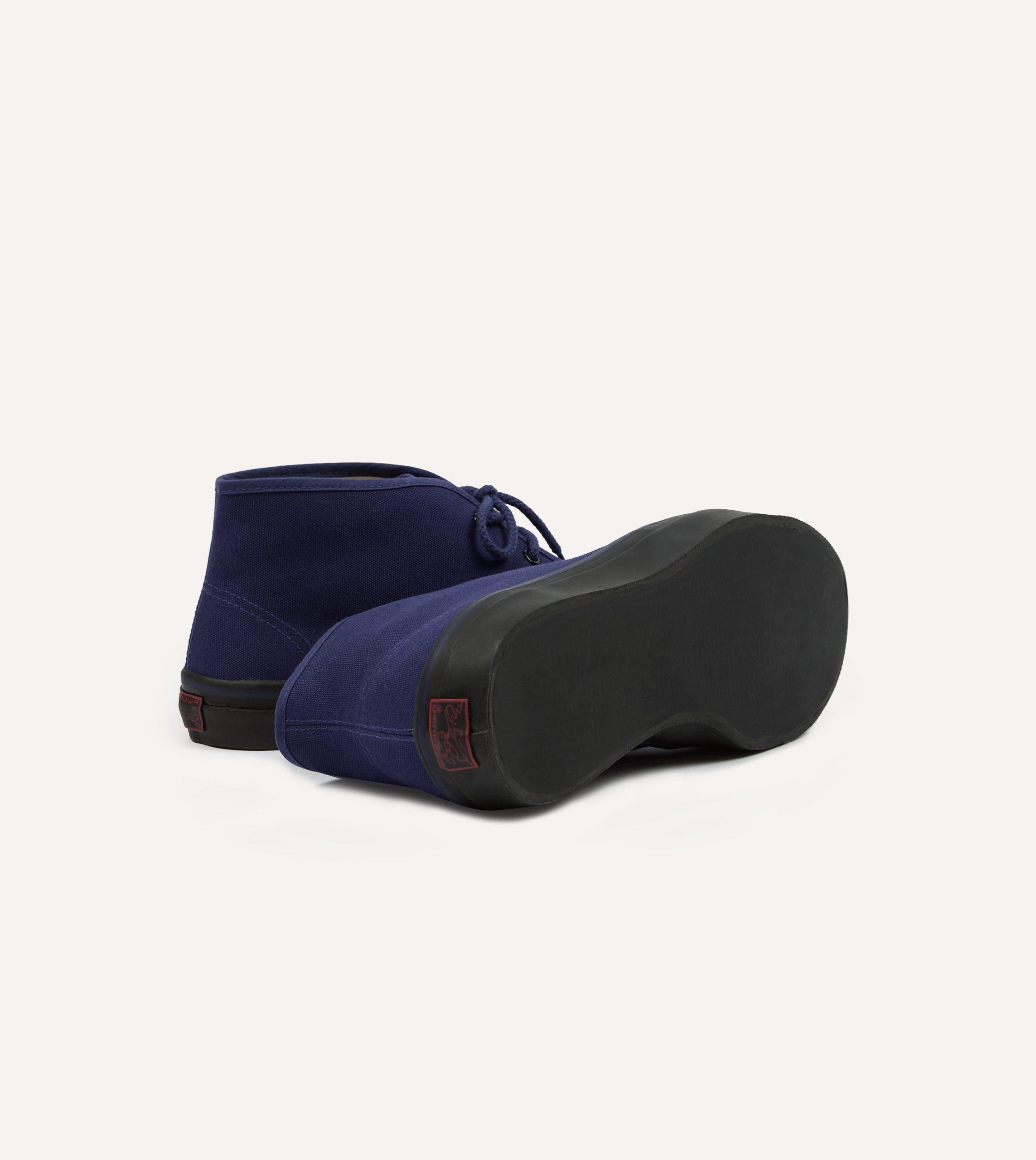 Wakouwa by Anatomica Navy Cotton Canvas Chukka Trainers - Image 2