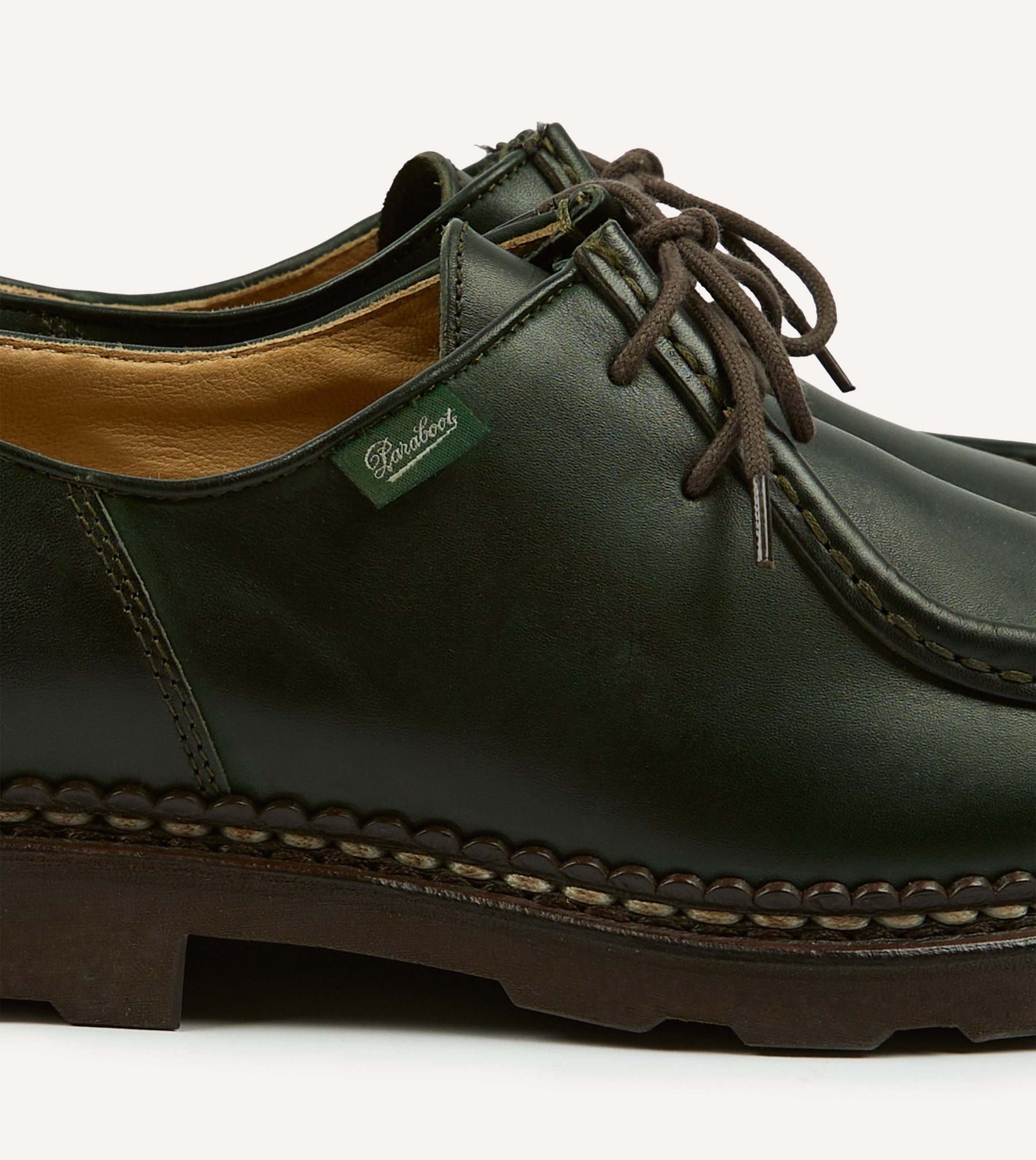 Paraboot Michael Vert Leather Derby Shoe - Image 3