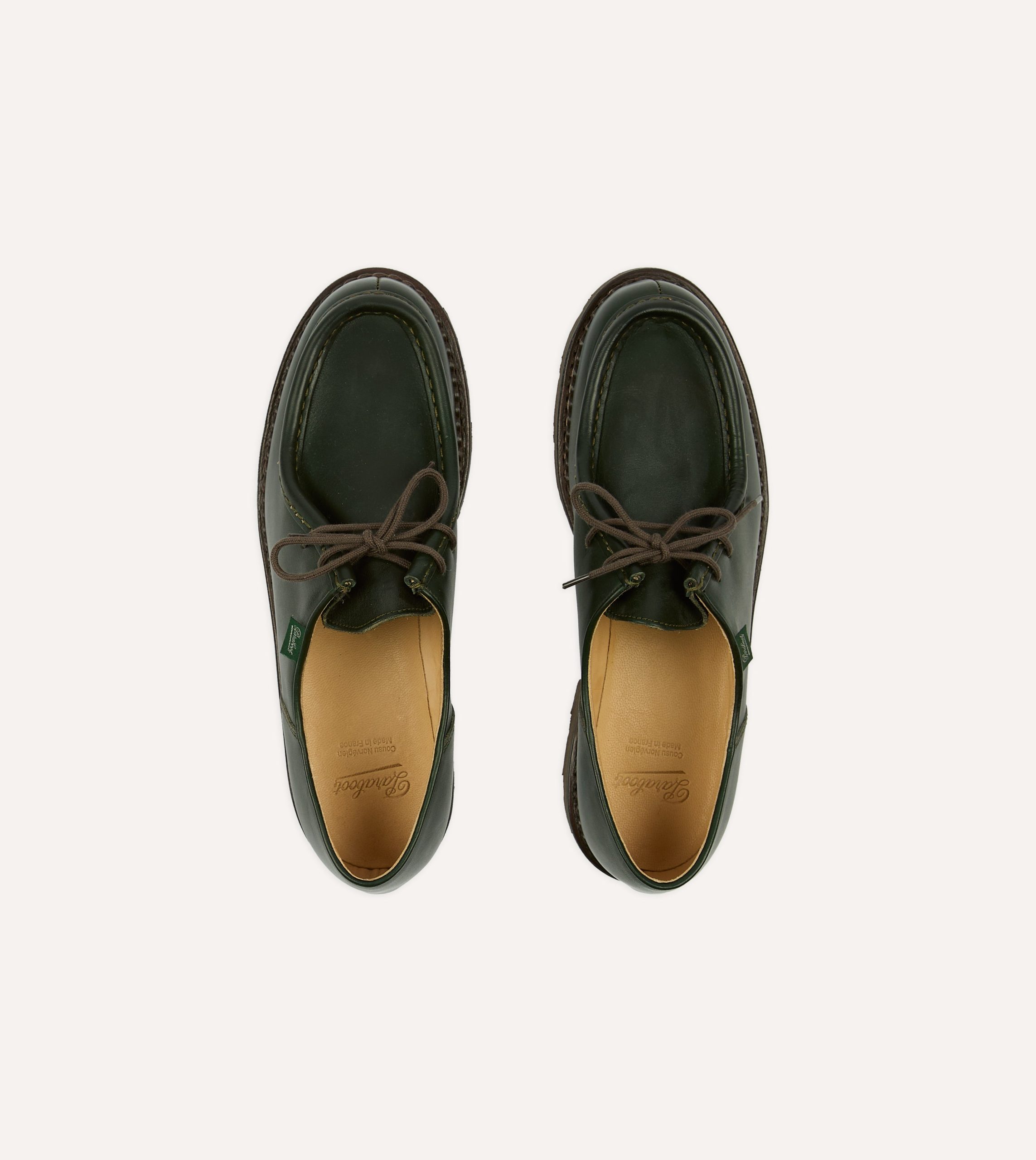 Paraboot Michael Vert Leather Derby Shoe - Image 4