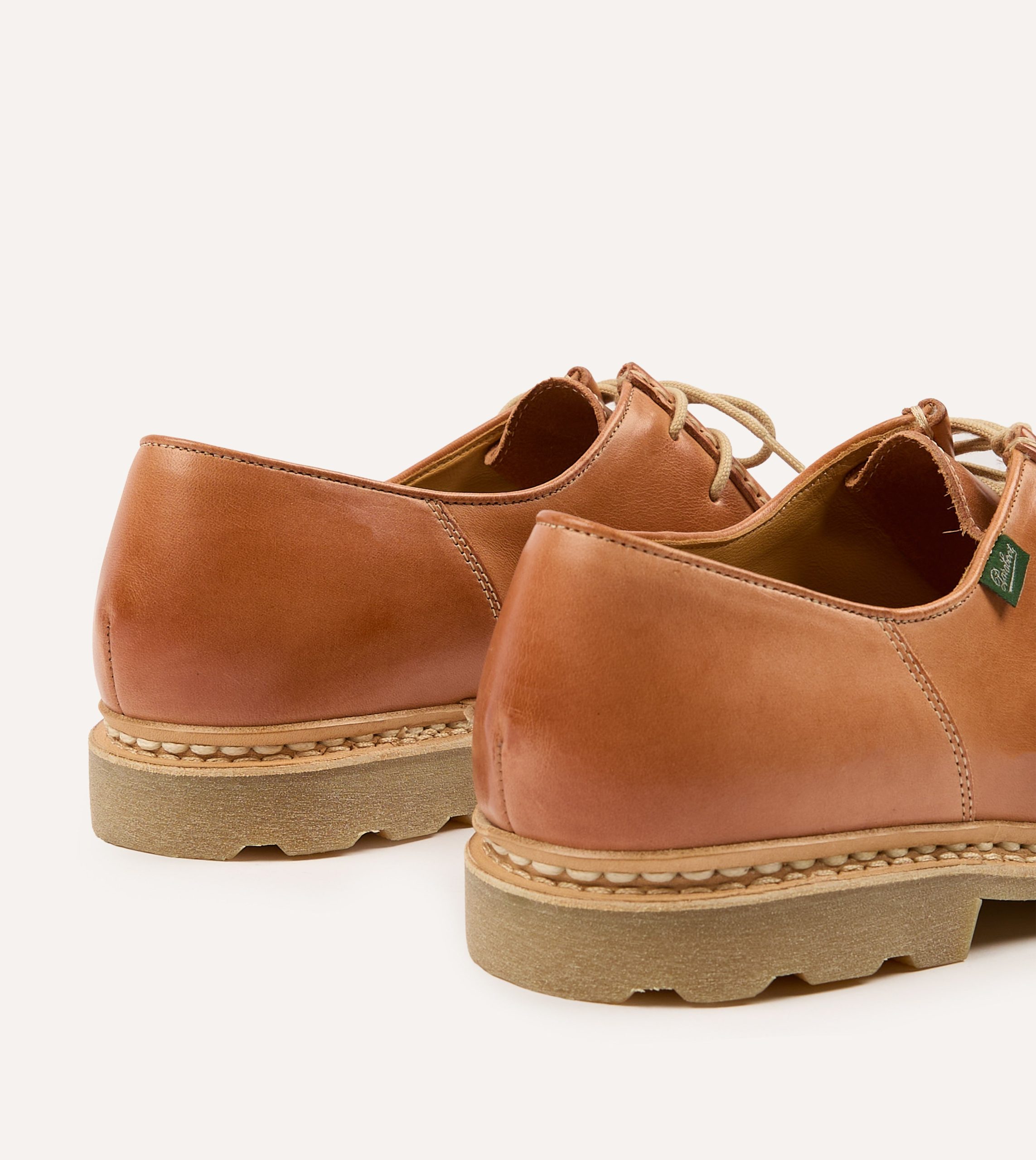 Paraboot Michael Camel Leather Derby Shoe - Image 5