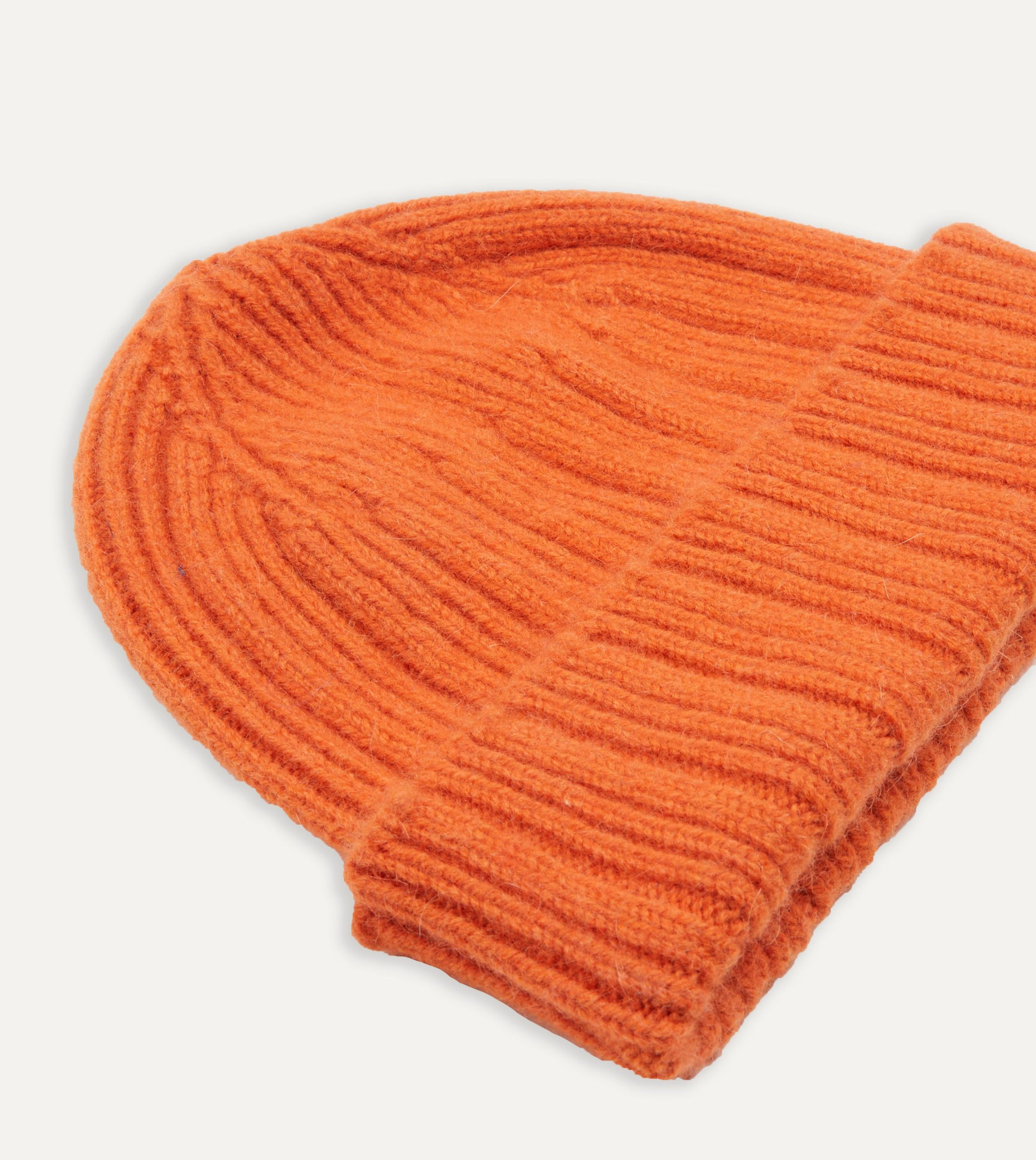 Orange Geelongora Ribbed Knit Cap - Image 3