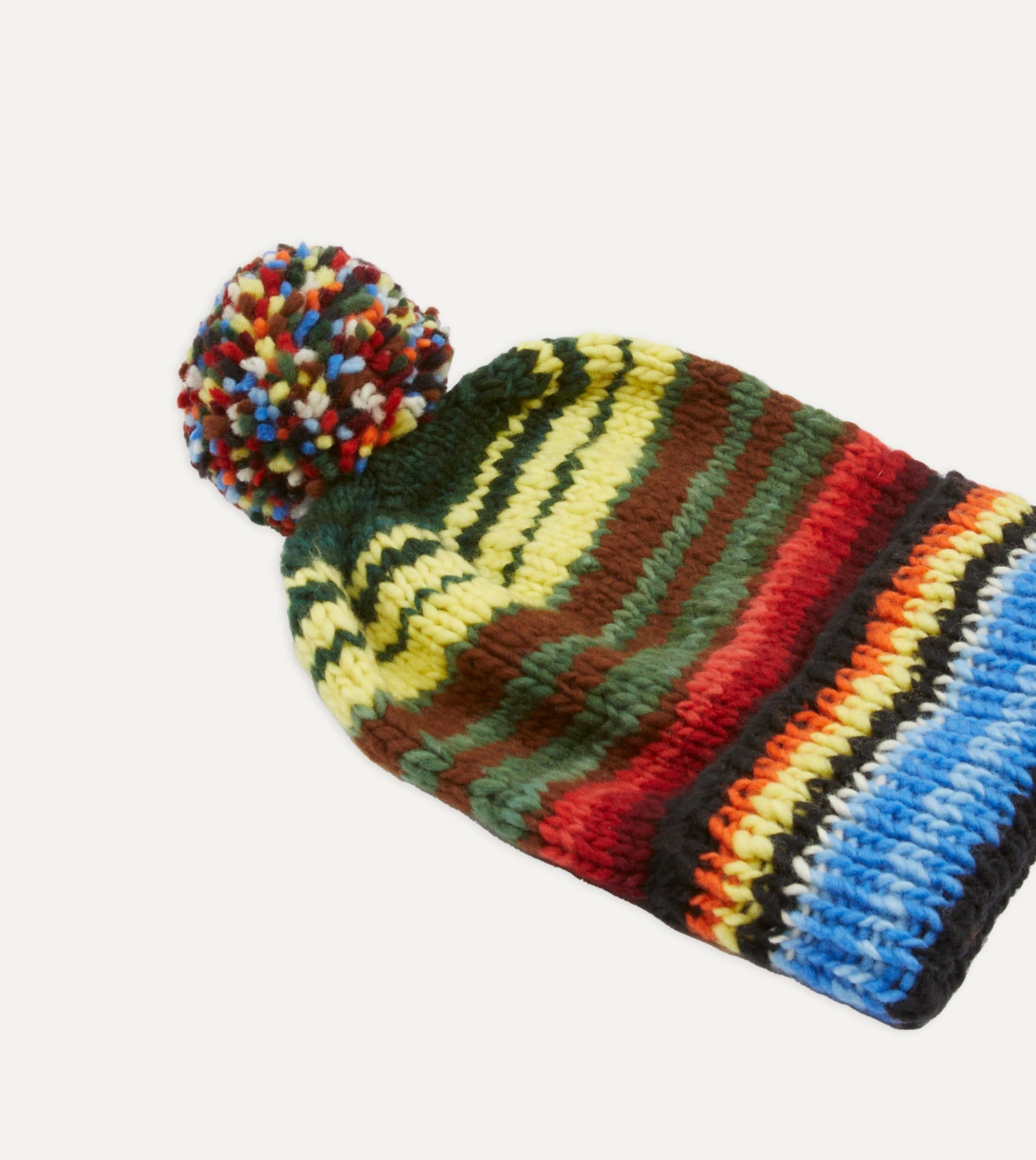 Chamula for Drake's Green Serape Merino Knit Cap - Image 3