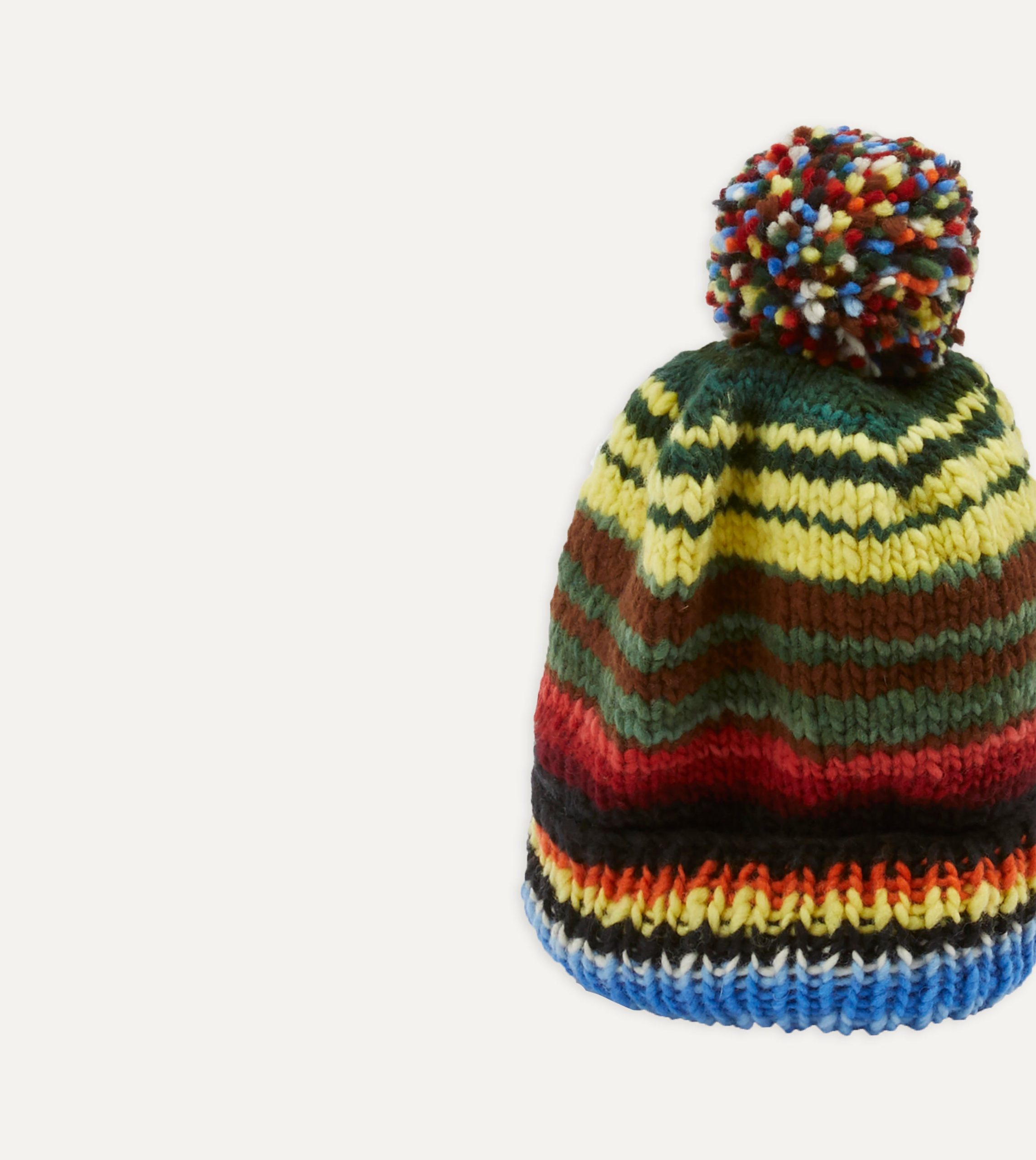 Chamula for Drake's Green Serape Merino Knit Cap - Image 4