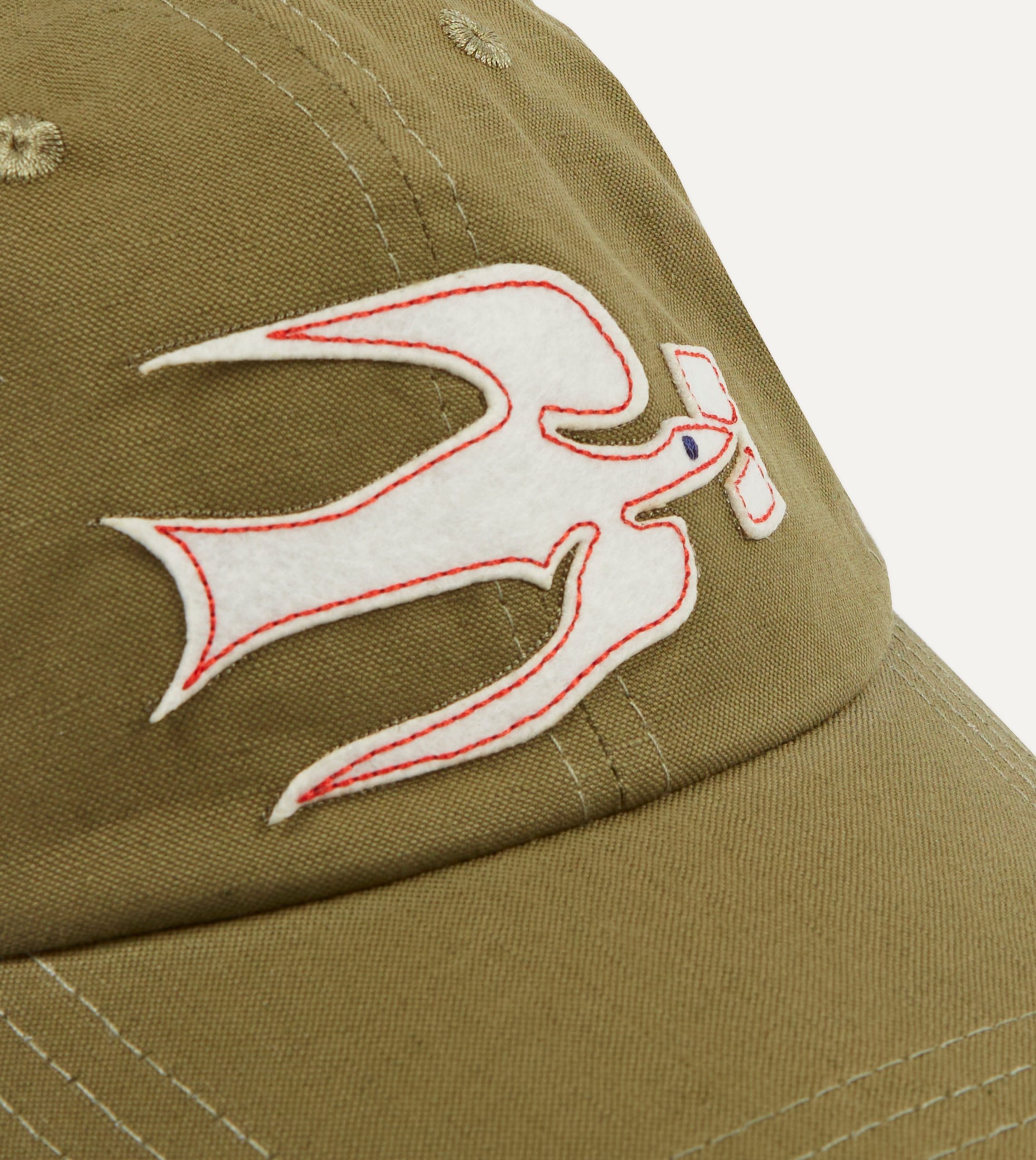Green Pigeon Appliqué Emblem Cotton-Linen Baseball Cap - Image 3