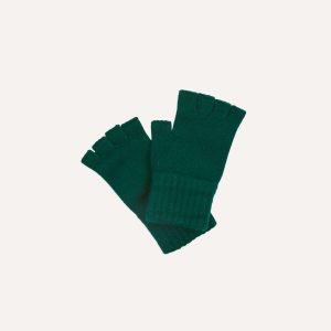 Forest Green Geelongora Fingerless Knitted Gloves
