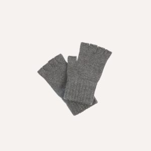 Grey Geelongora Fingerless Knitted Gloves