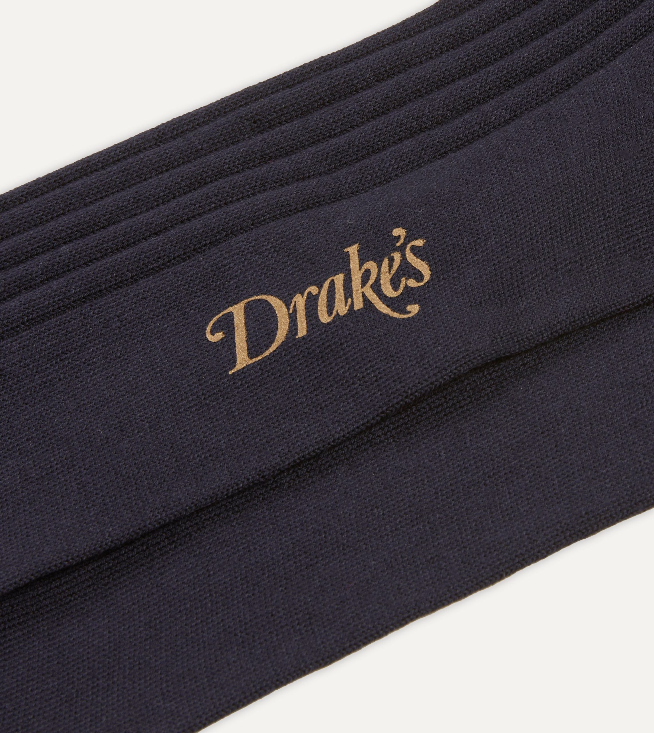 Dark Navy Cotton Over-the-Calf Socks - Image 2