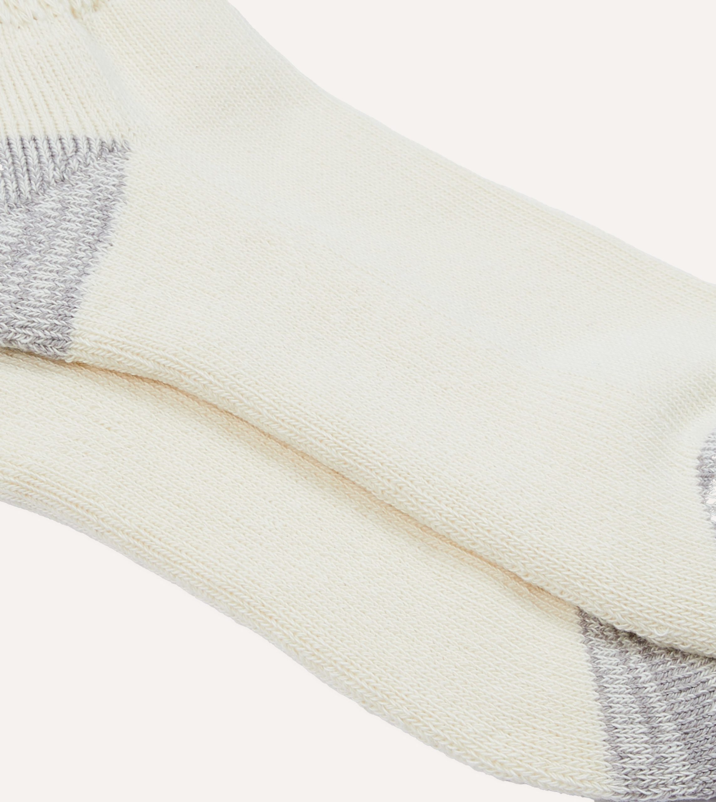 RoToTo Burgundy and Yellow Cotton Crew Socks - Image 3