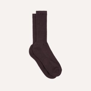 Dark Purple Cotton Sports Socks