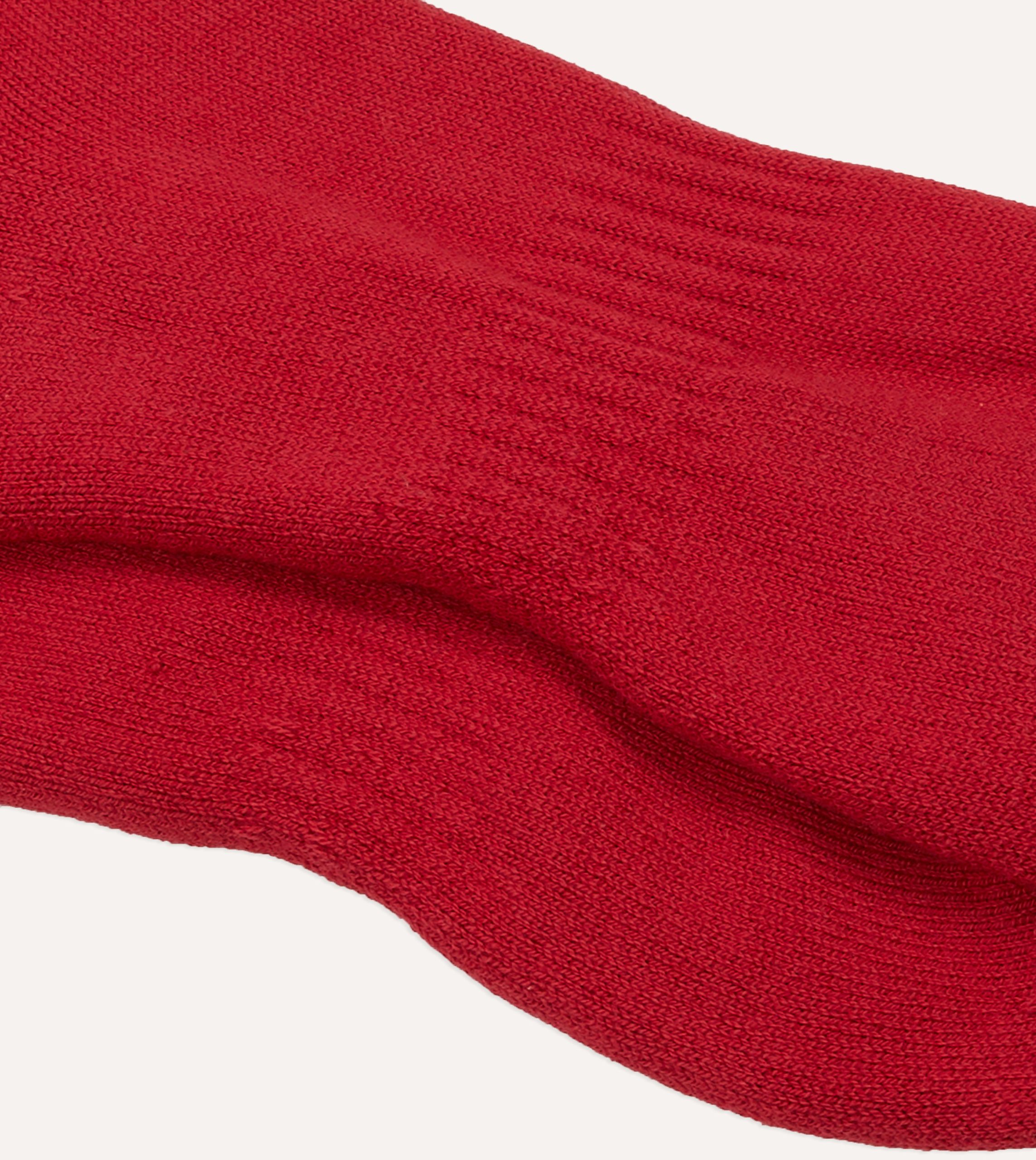 Red Cotton Sports Socks - Image 2