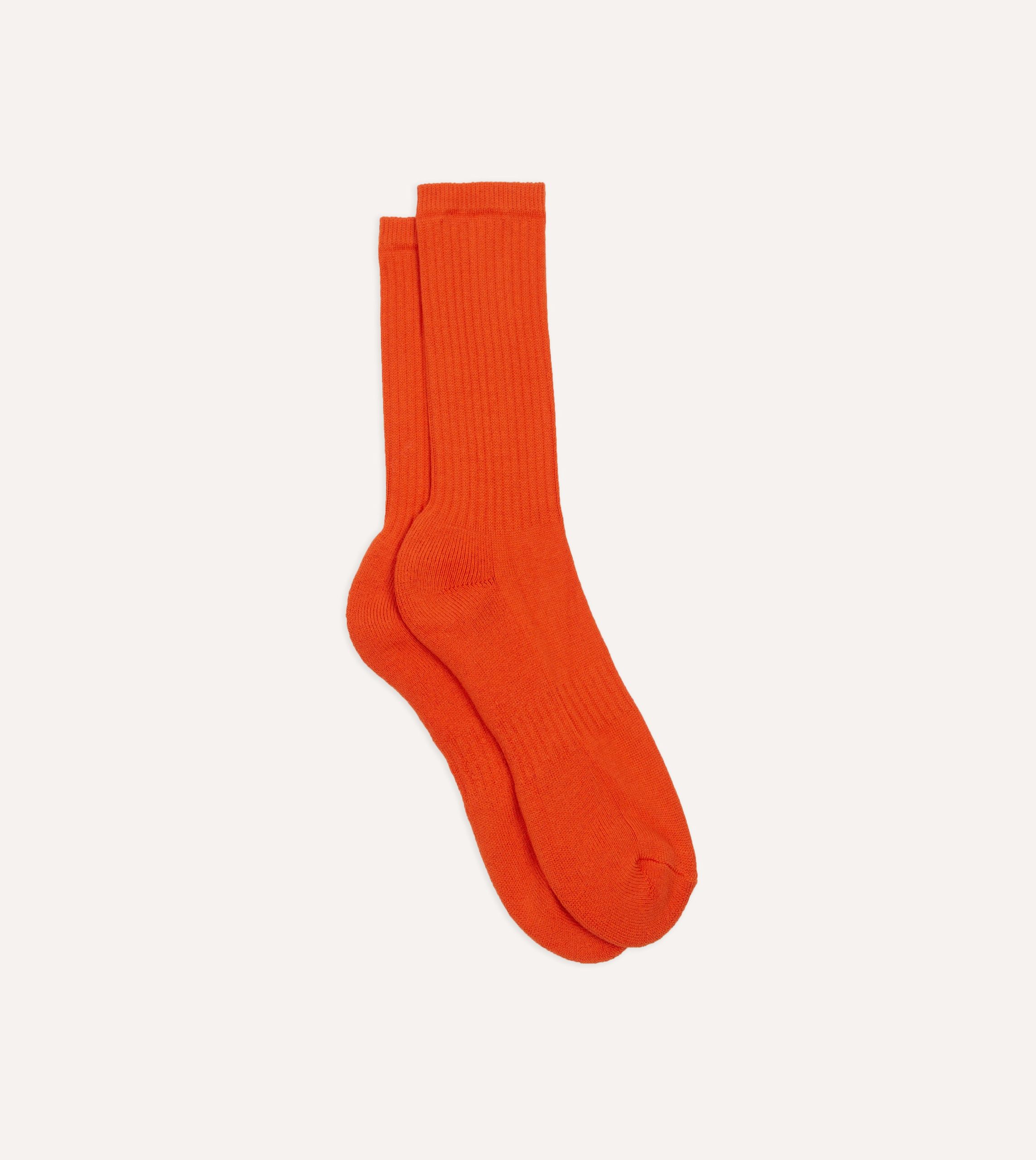 Orange Cotton Sports Socks