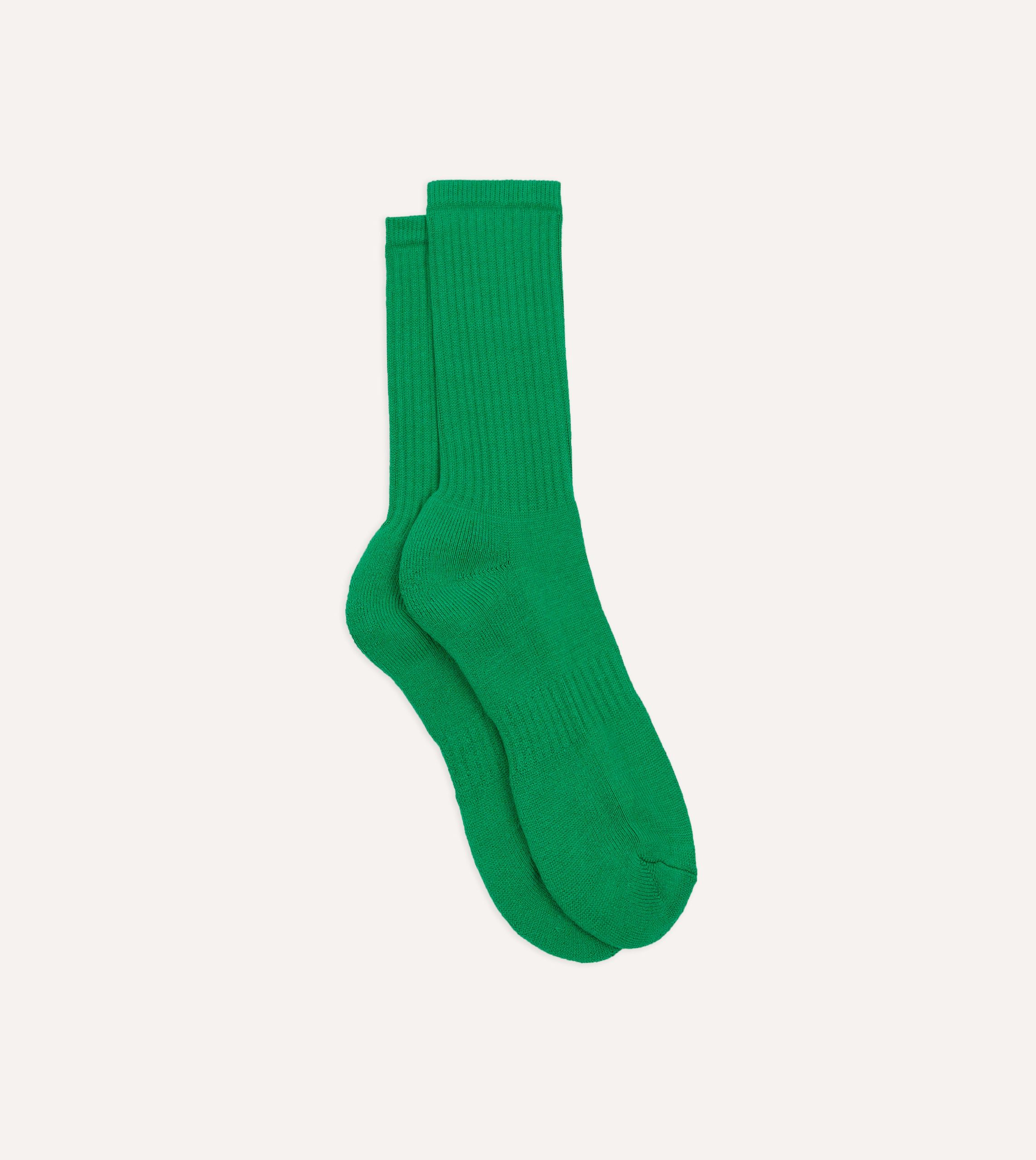 Green Cotton Sports Socks