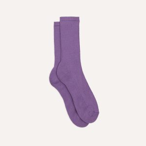 Purple Cotton Sports Socks