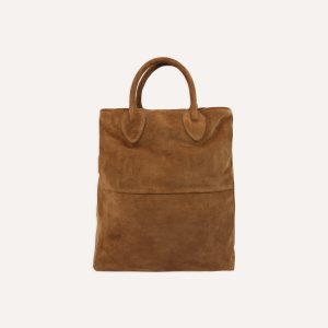 Tobacco Suede Tote Bag