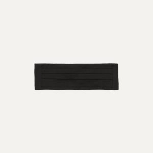 Black Silk Faille Cummerbund