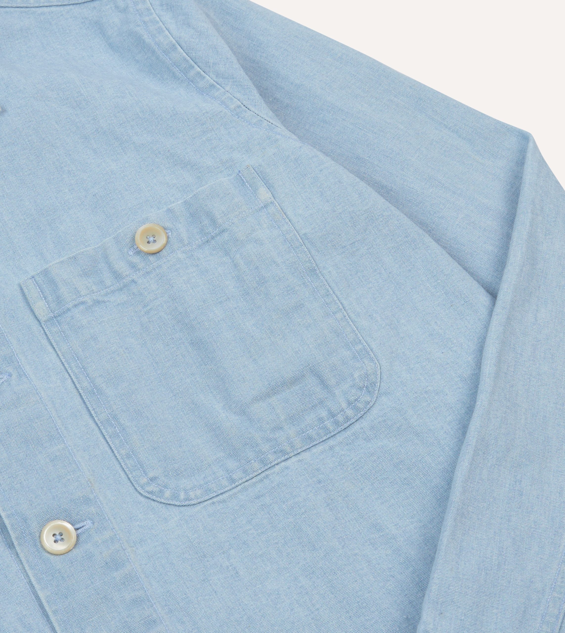 Bleach Wash Denim Field Shirt - Image 4